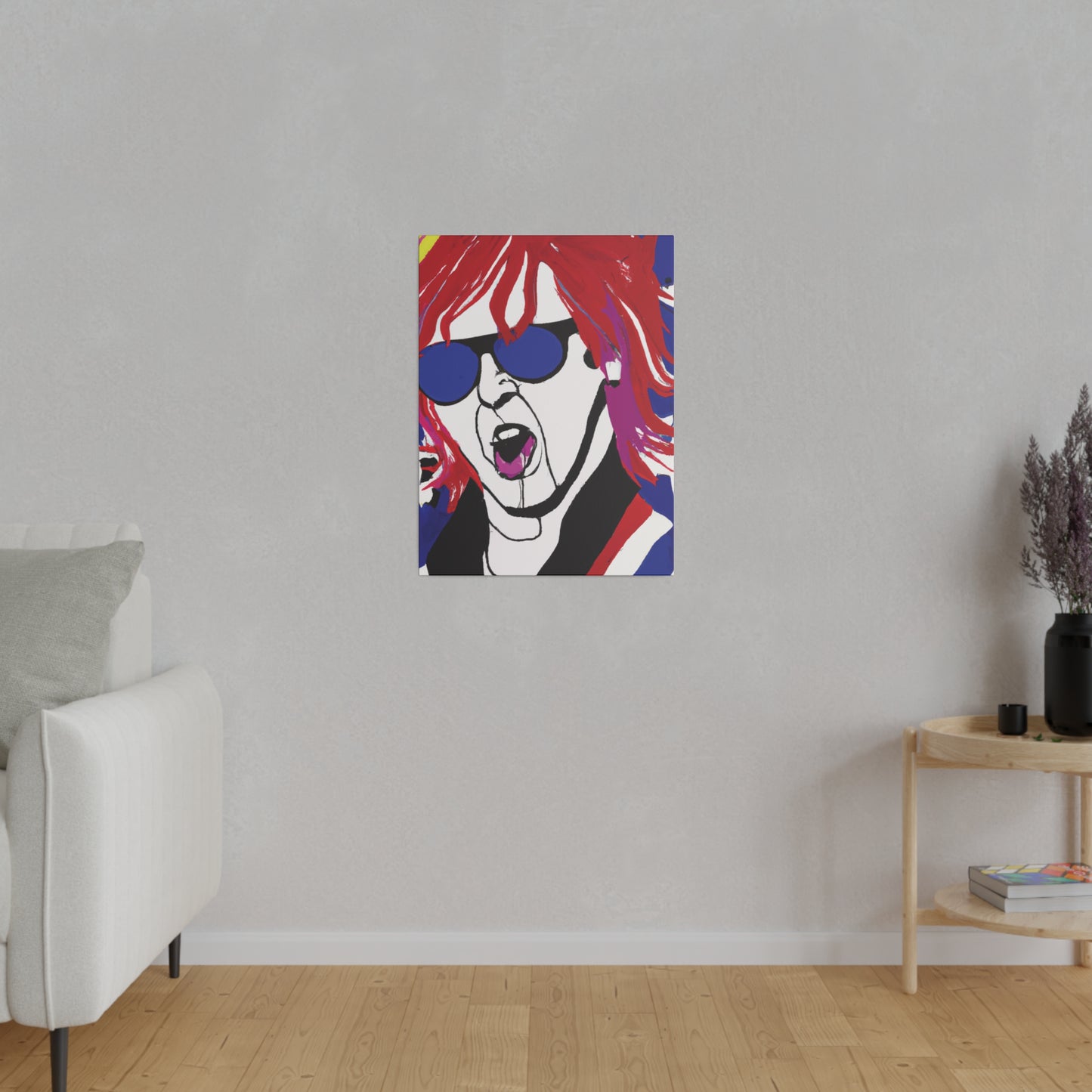 4739V - Rockstar Painting Print | Face | Abstract | Poster | Home Decor | Wall Art | Music Art | Canvas