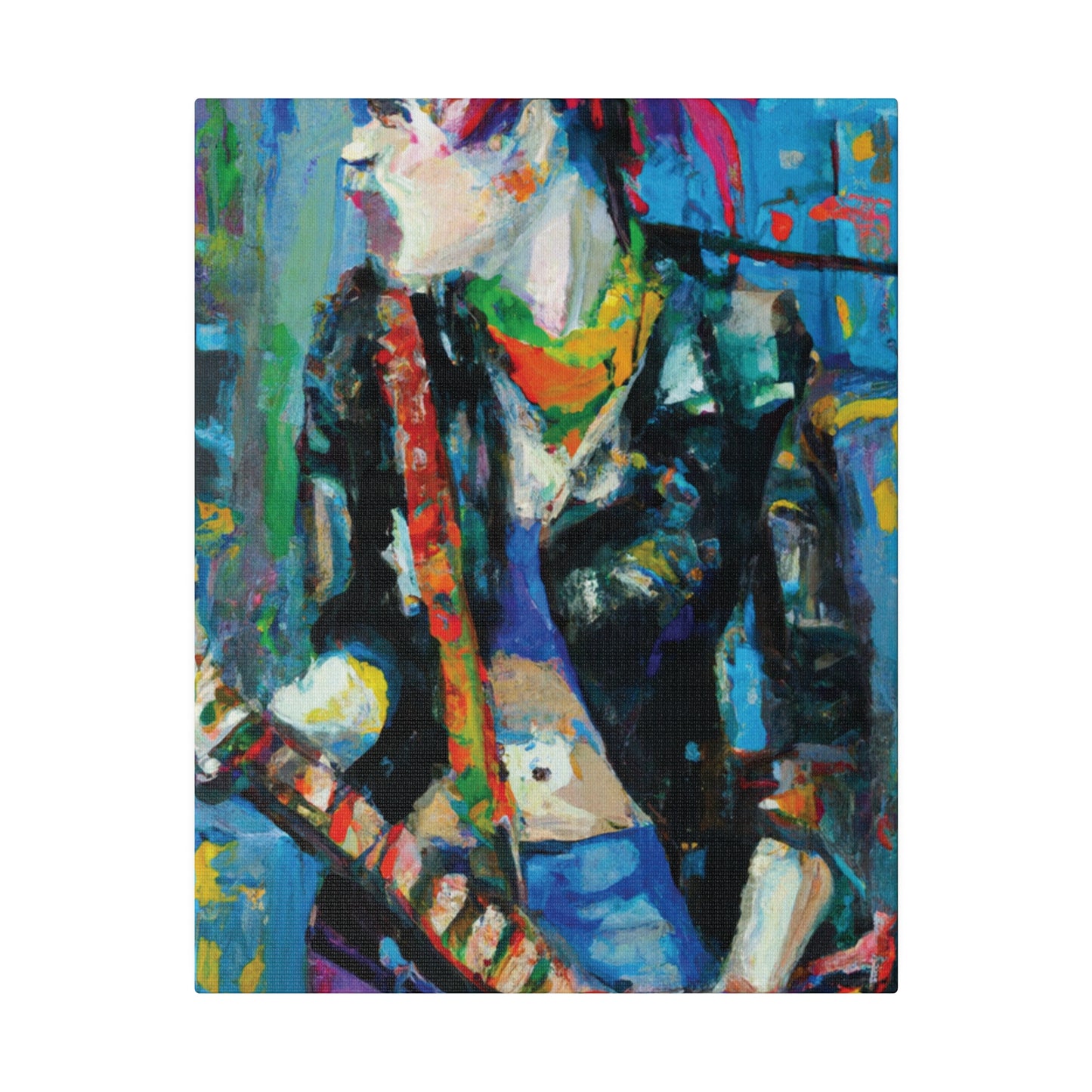 3601F - Rockstar Oil Painting Style Print | Poster | Home Decor | Wall Art | Music Art | Canvas
