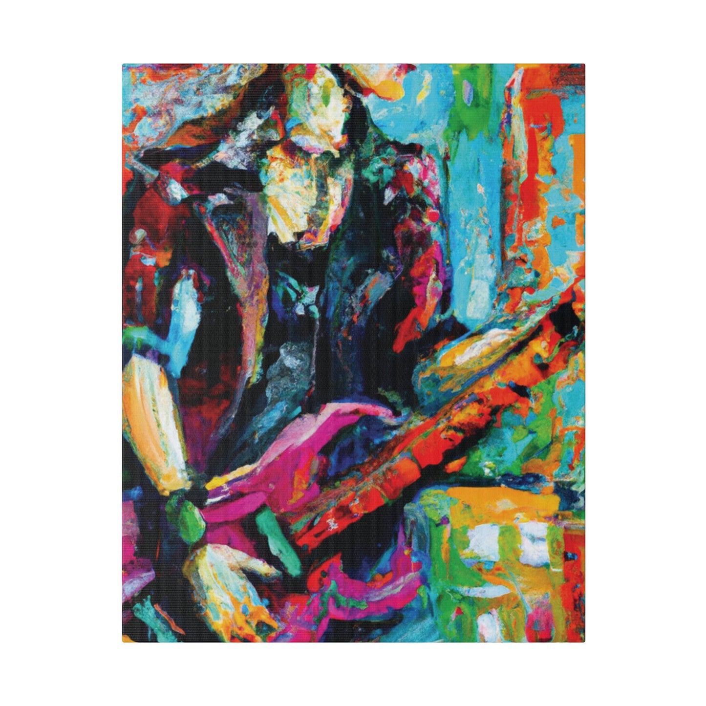 5003E - Rockstar Oil Painting Style Print | Poster | Home Decor | Wall Art | Music Art | Canvas