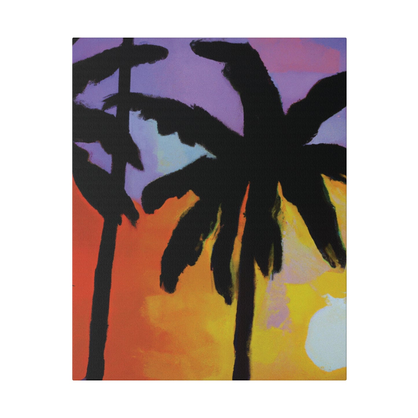 8594V - Miami Beach Sunset Painting Print | Miami | Beach | Sunset | Poster | Home Decor | Wall Art | Canvas