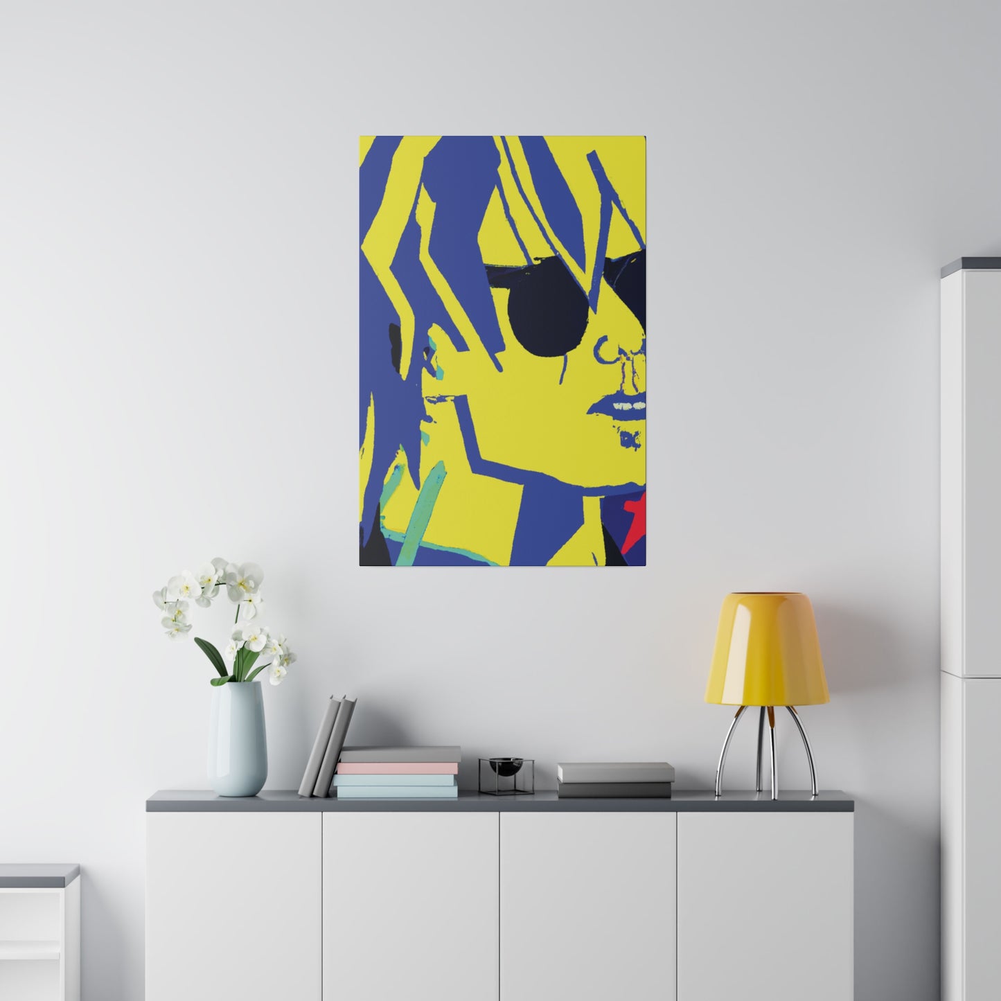 5225U - Rockstar Painting Print | Face | Abstract | Poster | Home Decor | Wall Art | Music Art | Canvas