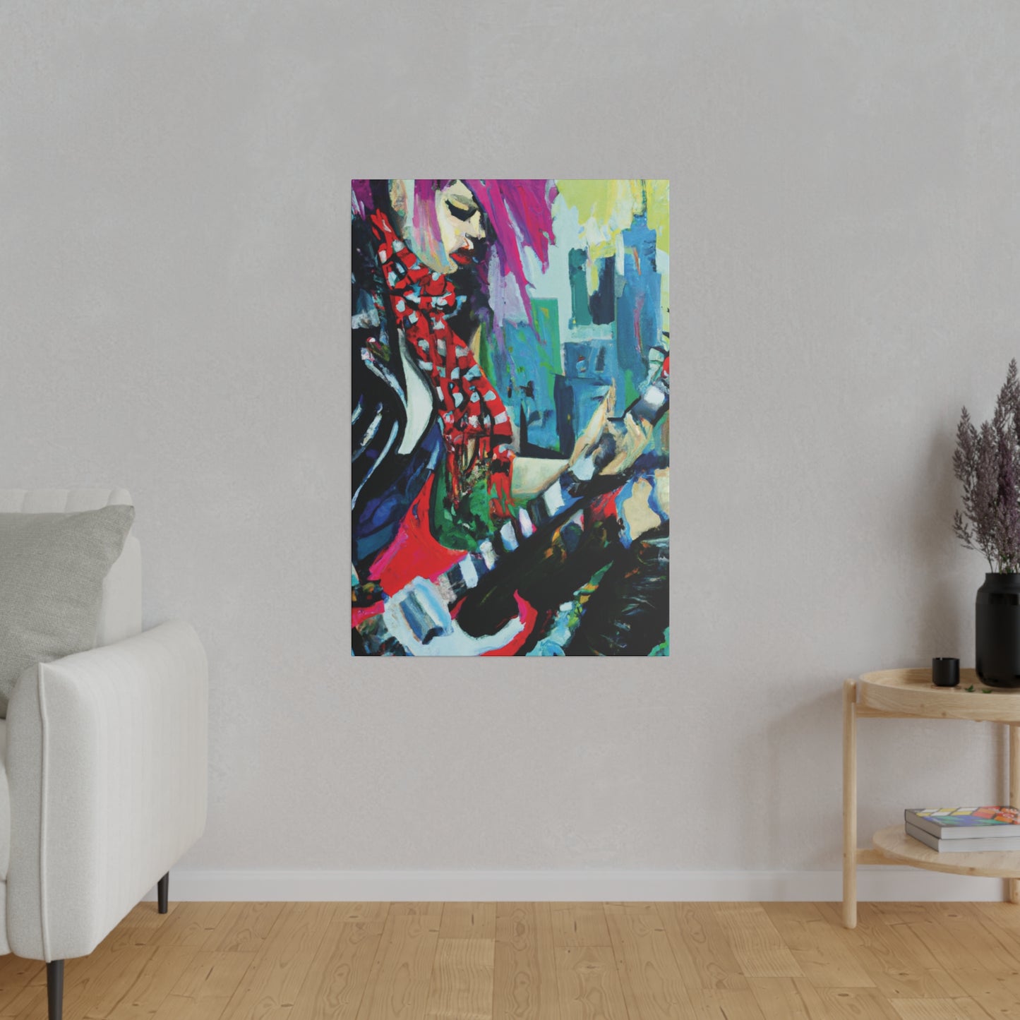 6718A - Rockstar Oil Painting Style Print | Poster | Home Decor | Wall Art | Music Art | Canvas