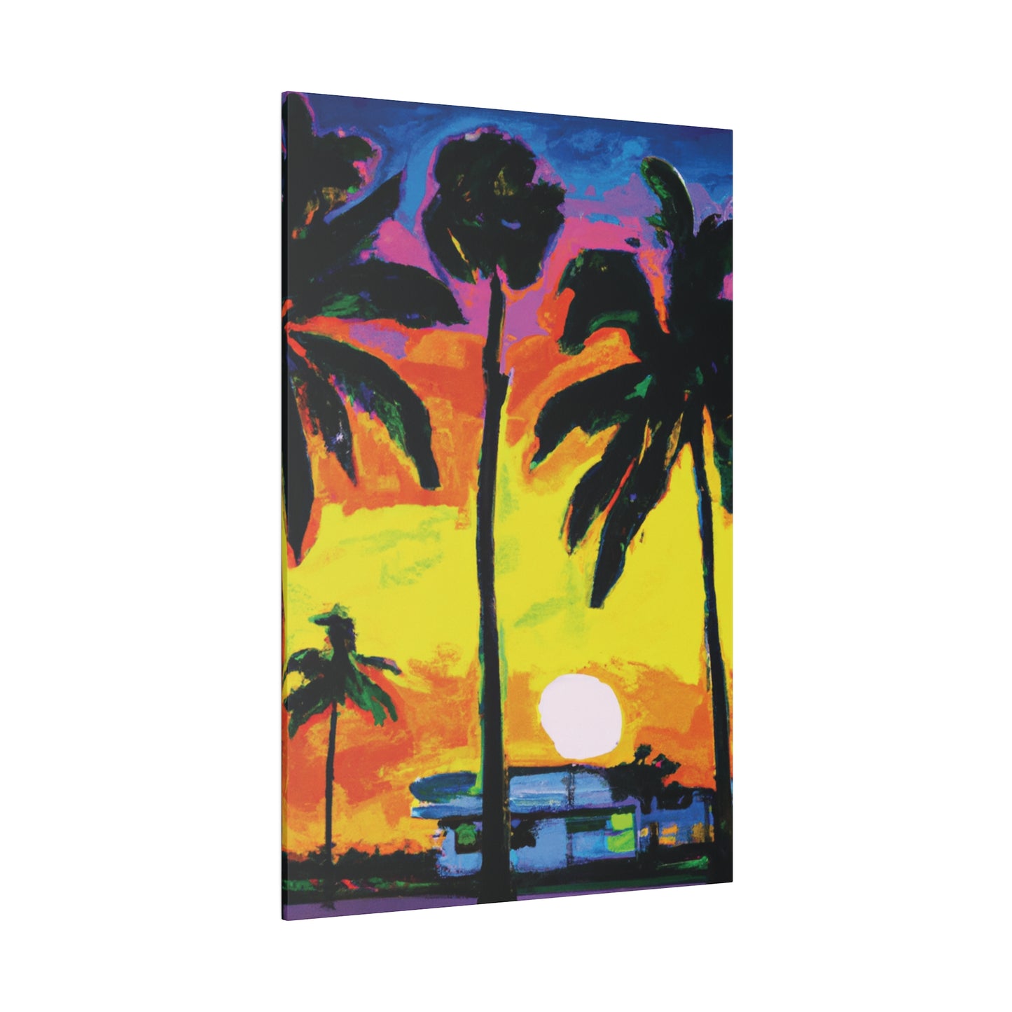 5285D - Miami Beach Sunset Painting Print | Miami | Beach | Sunset | Poster | Home Decor | Wall Art | Canvas