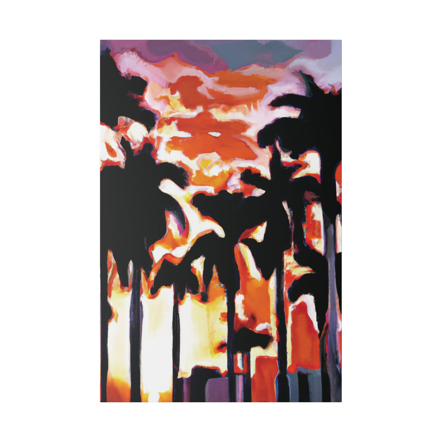 9274N - Miami Beach Sunset Painting Print | Miami | Beach | Sunset | Poster | Home Decor | Wall Art | Canvas