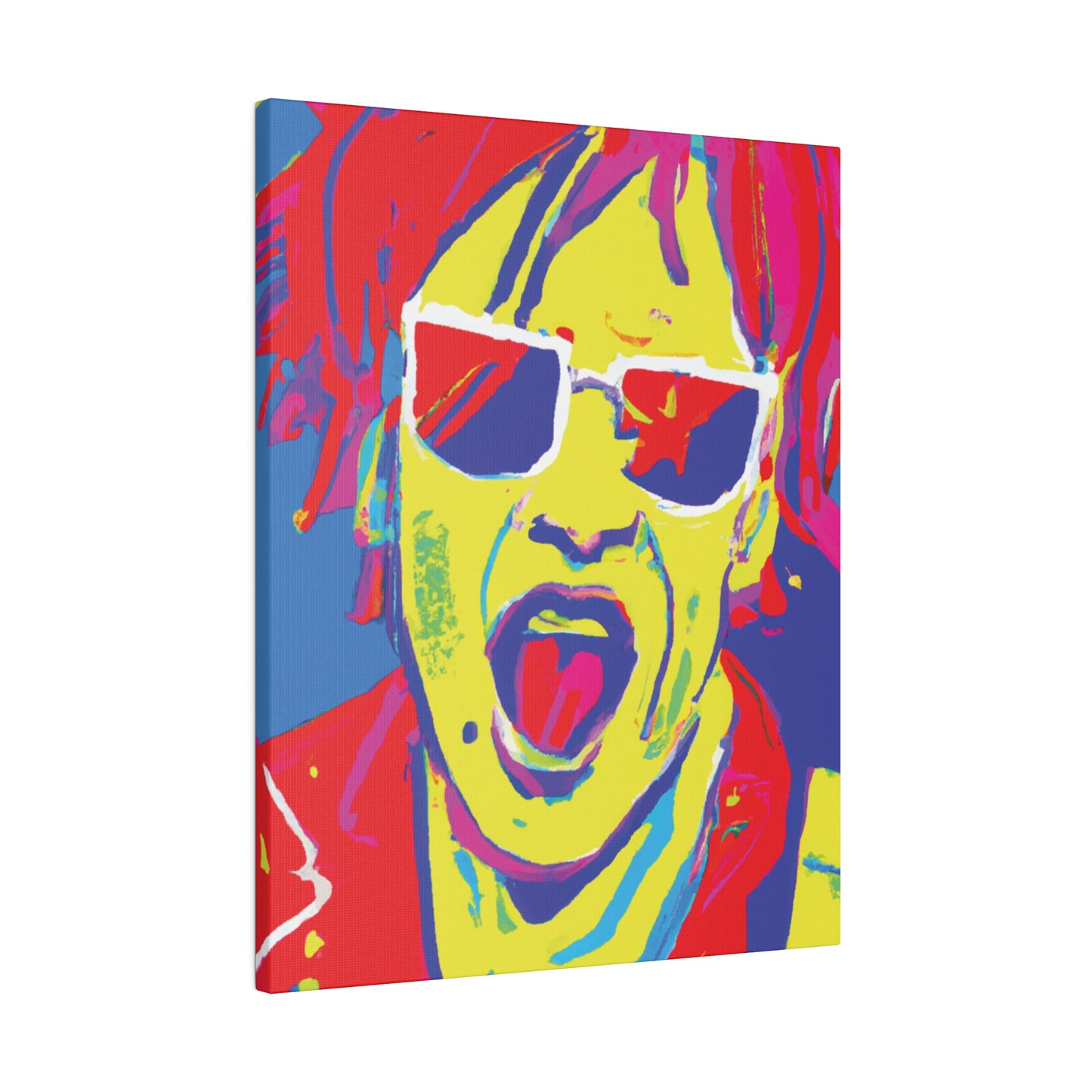 6706E - Rockstar Painting Print | Face | Abstract | Poster | Home Decor | Wall Art | Music Art | Canvas