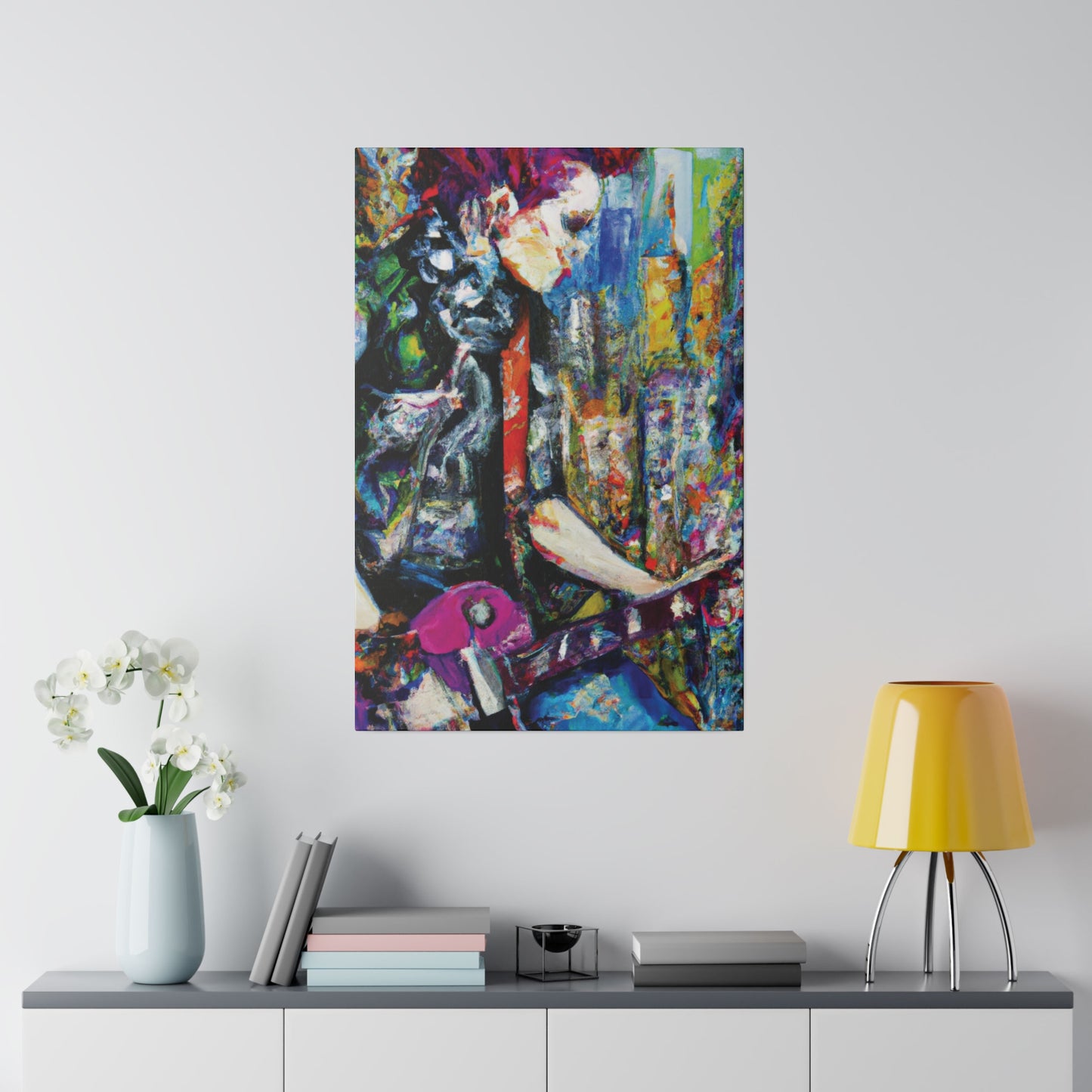 4329G - Rockstar Oil Painting Style Print | Poster | Home Decor | Wall Art | Music Art | Canvas