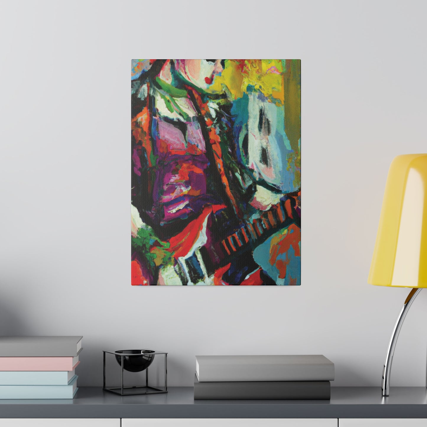 2671G - Rockstar Oil Painting Style Print | Poster | Home Decor | Wall Art | Music Art | Canvas