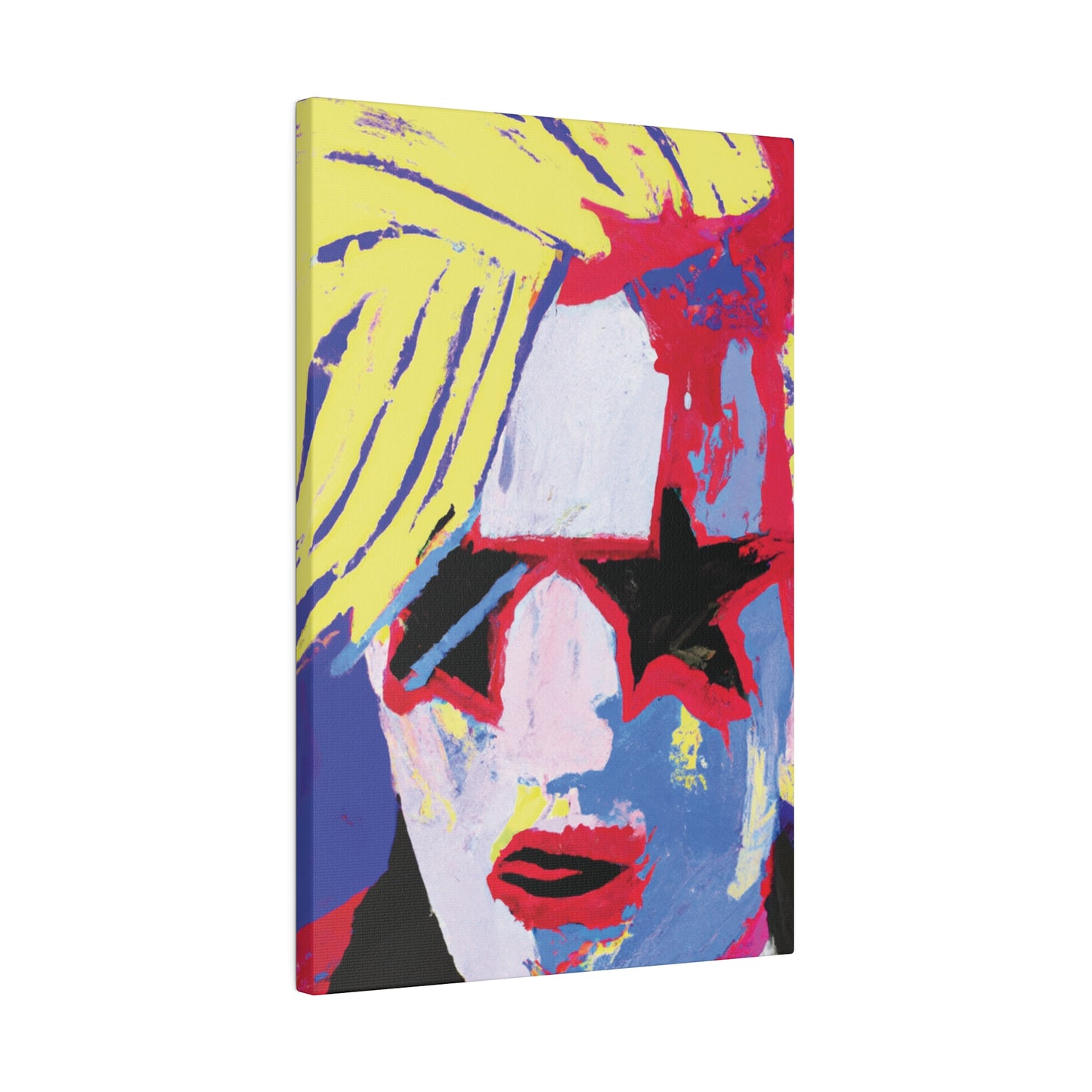 4762T - Rockstar Painting Print | Face | Abstract | Poster | Home Decor | Wall Art | Music Art | Canvas