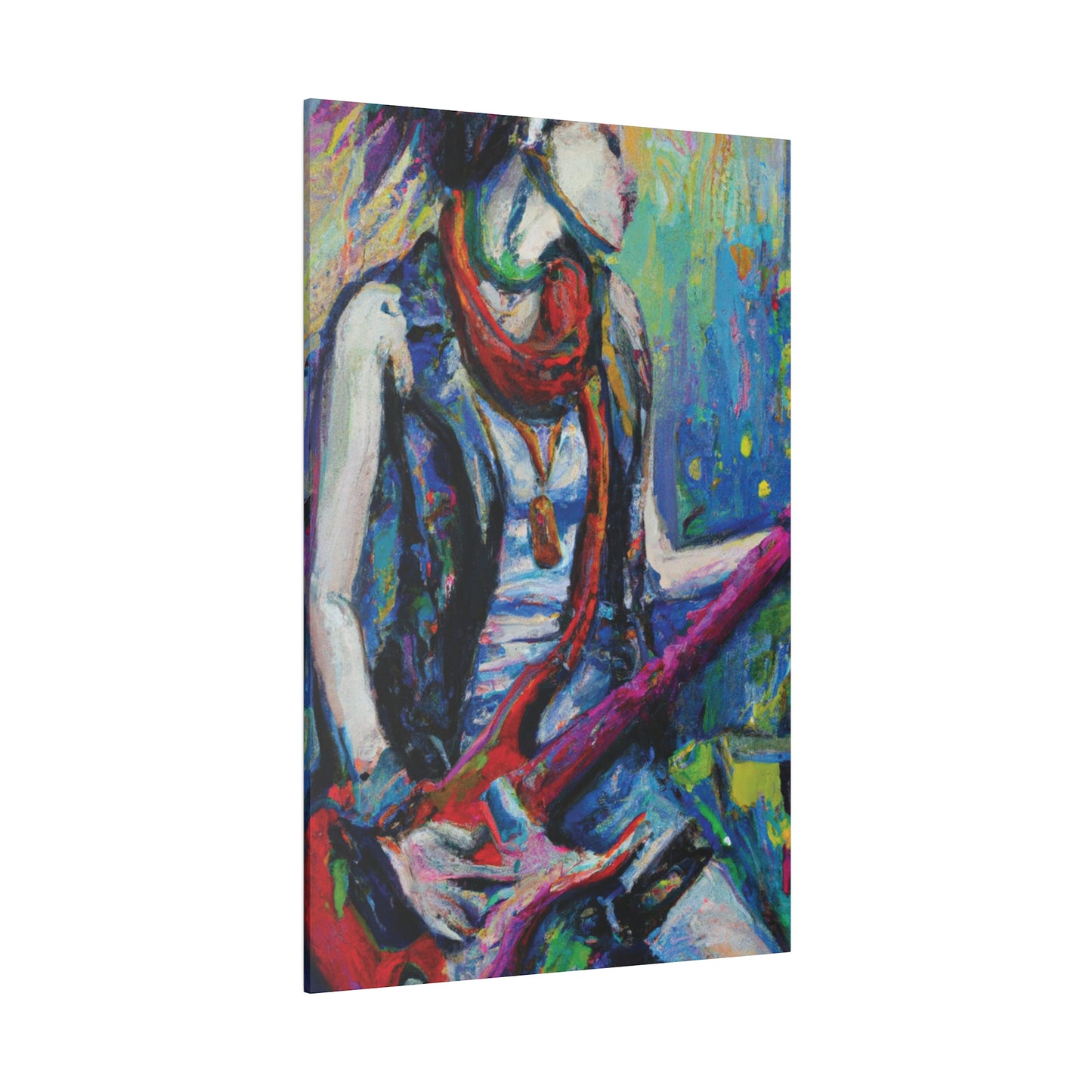 6328G - Rockstar Oil Painting Style Print | Poster | Home Decor | Wall Art | Music Art | Canvas