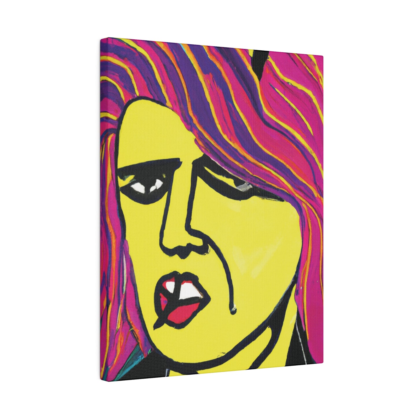 6639Q - Rockstar Painting Print | Face | Abstract | Poster | Home Decor | Wall Art | Music Art | Canvas