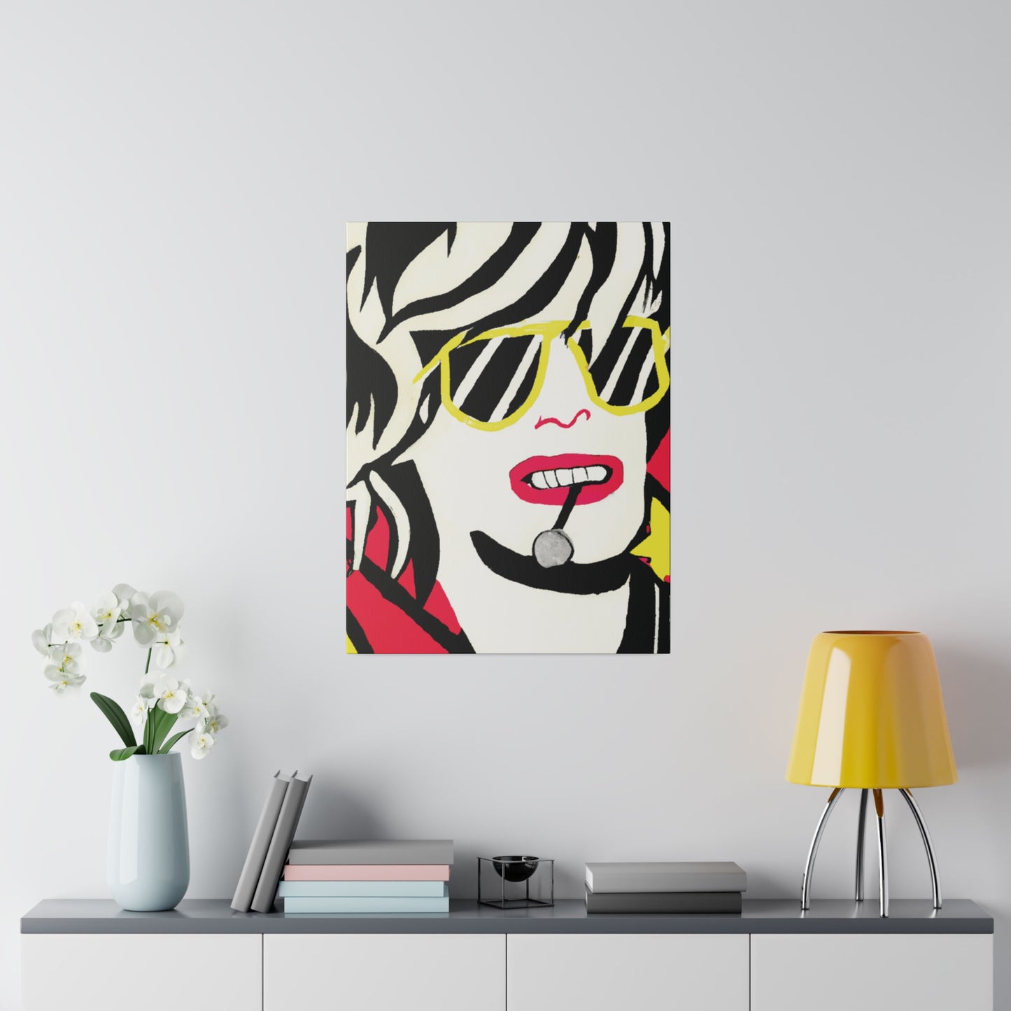 7456P - Rockstar Painting Print | Face | Abstract | Poster | Home Decor | Wall Art | Music Art | Canvas