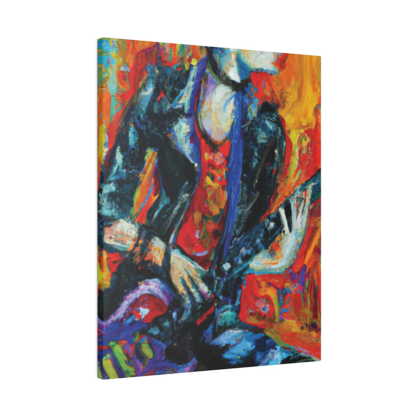7348F - Rockstar Oil Painting Style Print | Poster | Home Decor | Wall Art | Music Art | Canvas