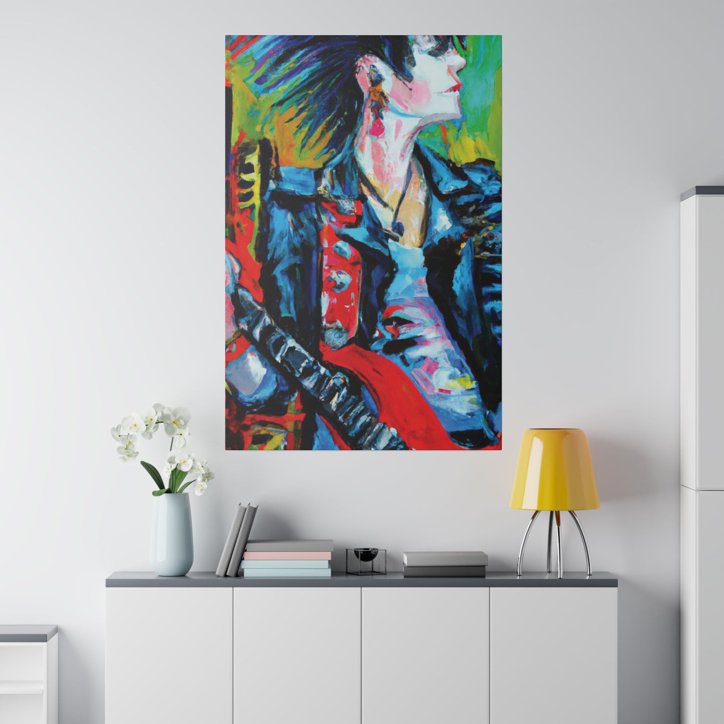 4109T - Rockstar Oil Painting Style Print | Poster | Home Decor | Wall Art | Music Art | Canvas