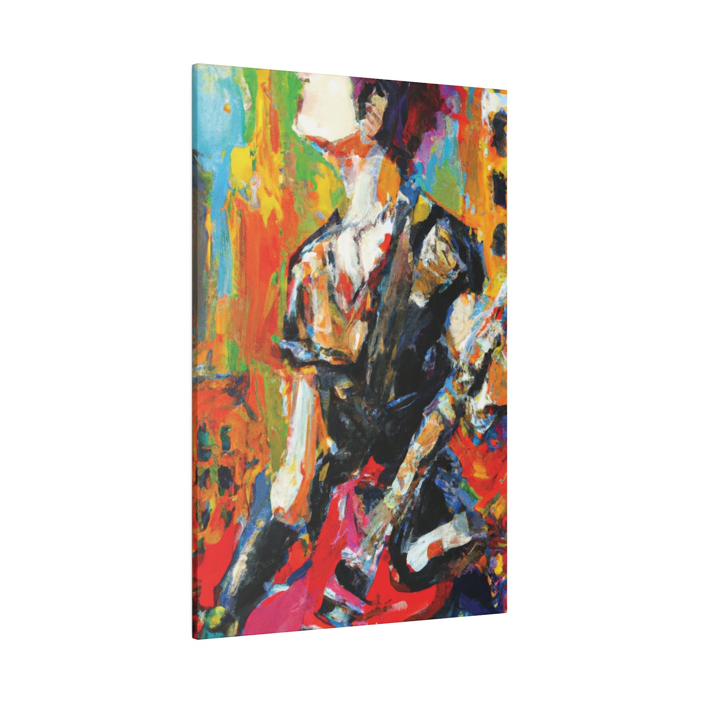 5867V - Rockstar Oil Painting Style Print | Poster | Home Decor | Wall Art | Music Art | Canvas