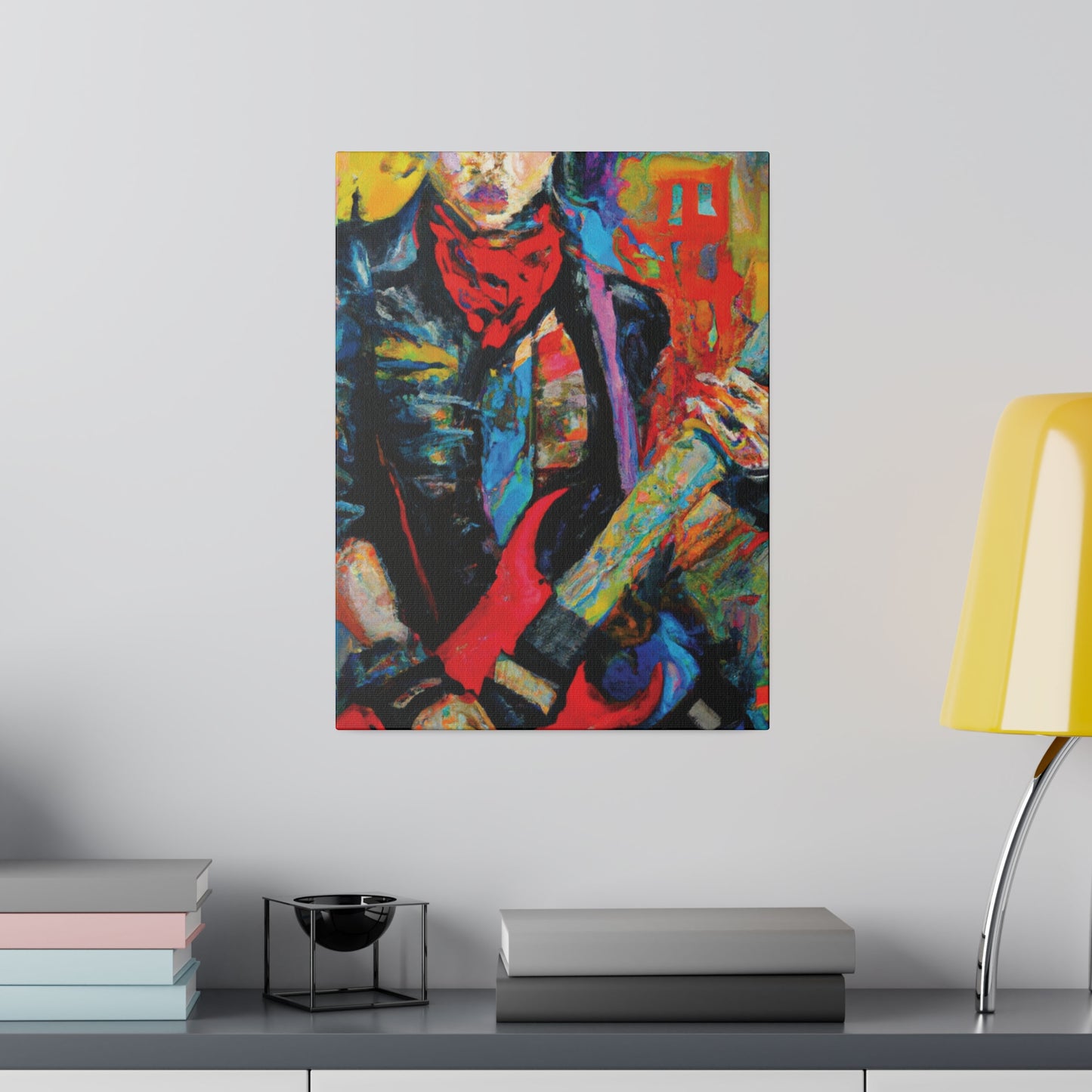 8732A - Rockstar Oil Painting Style Print | Poster | Home Decor | Wall Art | Music Art | Canvas