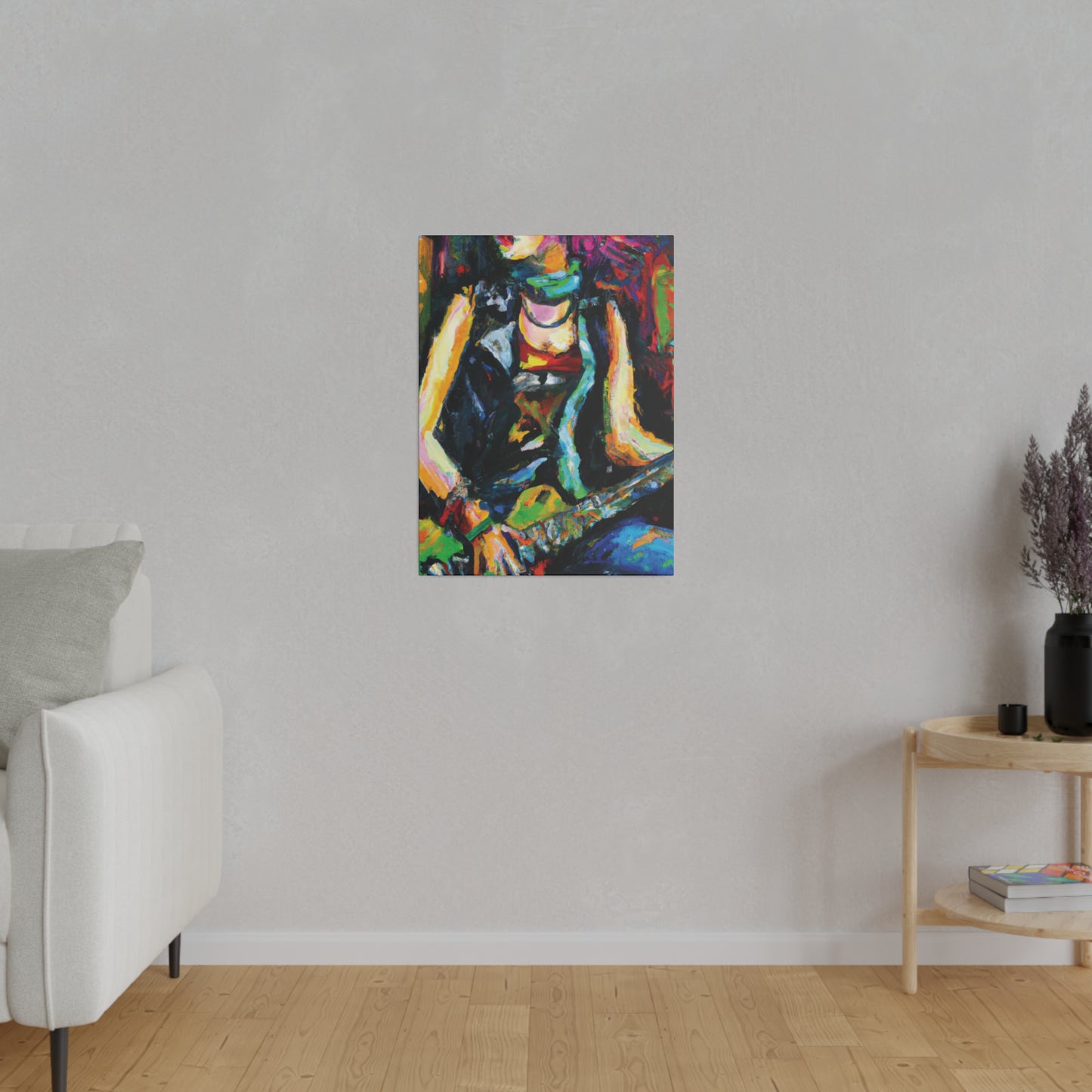 7187Z - Rockstar Oil Painting Style Print | Poster | Home Decor | Wall Art | Music Art | Canvas