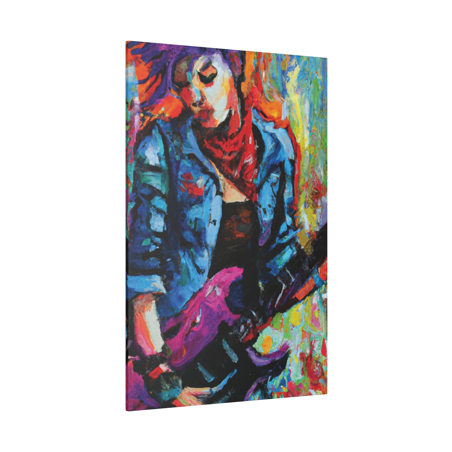 9531Q - Rockstar Oil Painting Style Print | Poster | Home Decor | Wall Art | Music Art | Canvas