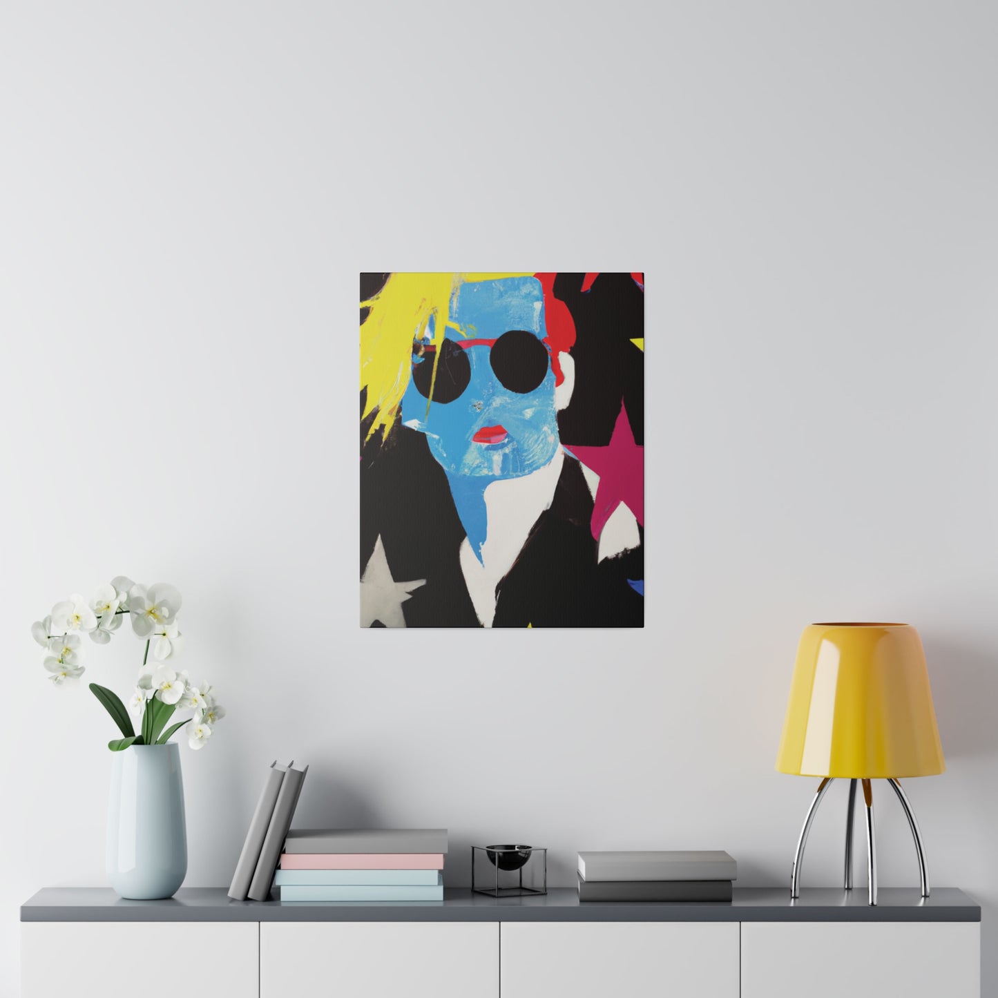 9993U - Rockstar Painting Print | Face | Abstract | Poster | Home Decor | Wall Art | Music Art | Canvas