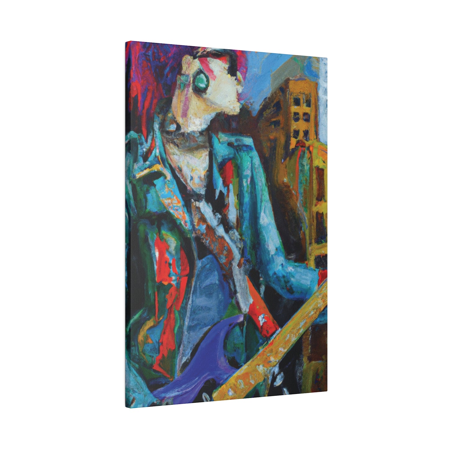 8911G - Rockstar Oil Painting Style Print | Poster | Home Decor | Wall Art | Music Art | Canvas