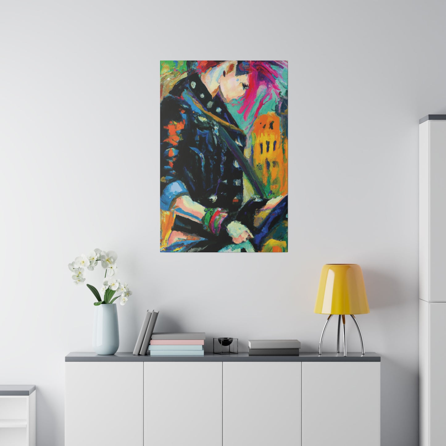 6449G - Rockstar Oil Painting Style Print | Poster | Home Decor | Wall Art | Music Art | Canvas