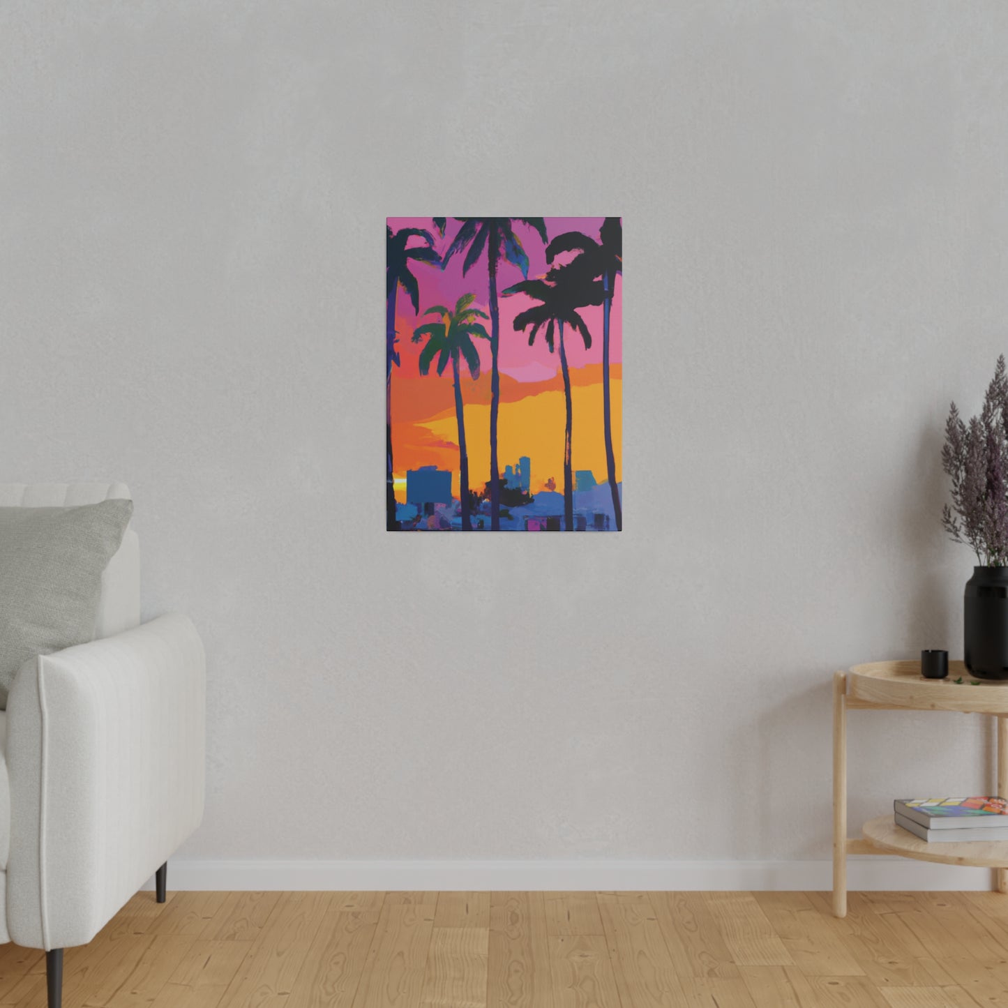 3546F - Miami Beach Sunset Painting Print | Miami | Beach | Sunset | Poster | Home Decor | Wall Art | Canvas