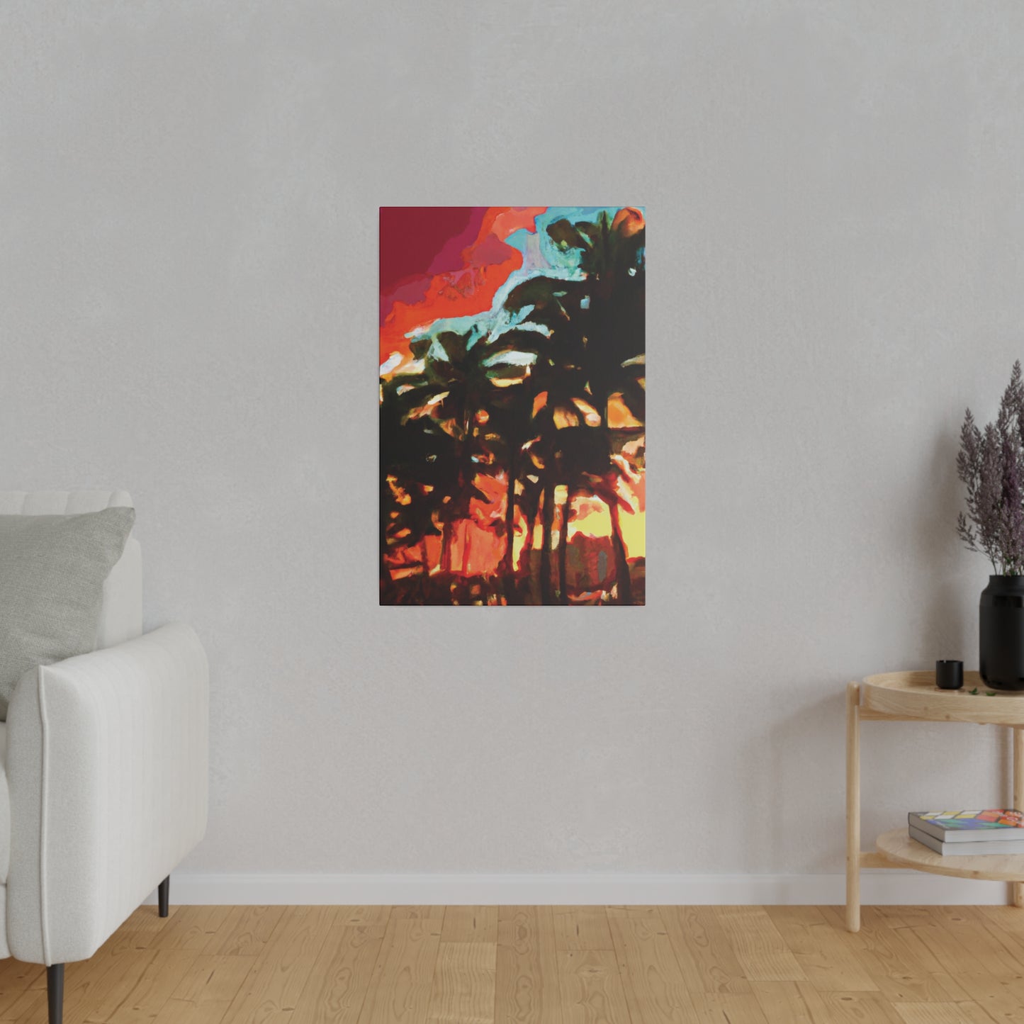 4052W - Miami Beach Sunset Painting Print | Miami | Beach | Sunset | Poster | Home Decor | Wall Art | Canvas