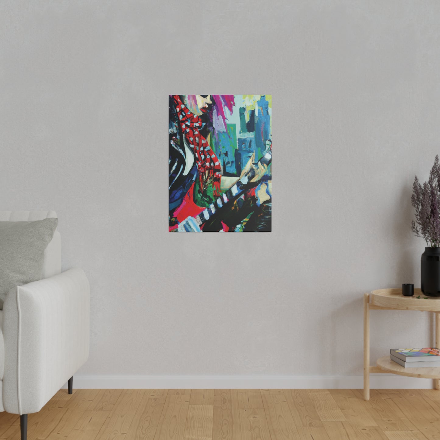 6718A - Rockstar Oil Painting Style Print | Poster | Home Decor | Wall Art | Music Art | Canvas