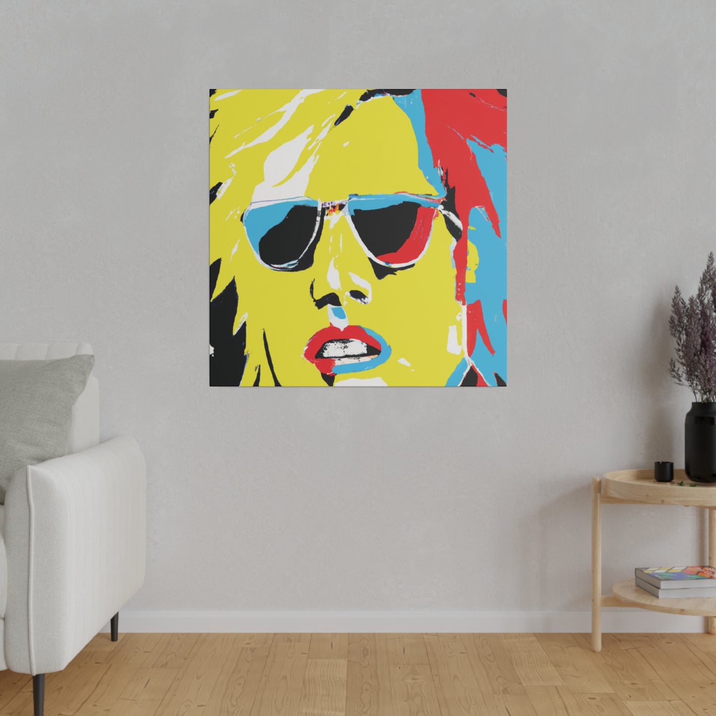 7436R - Rockstar Painting Print | Face | Abstract | Poster | Home Decor | Wall Art | Music Art | Canvas