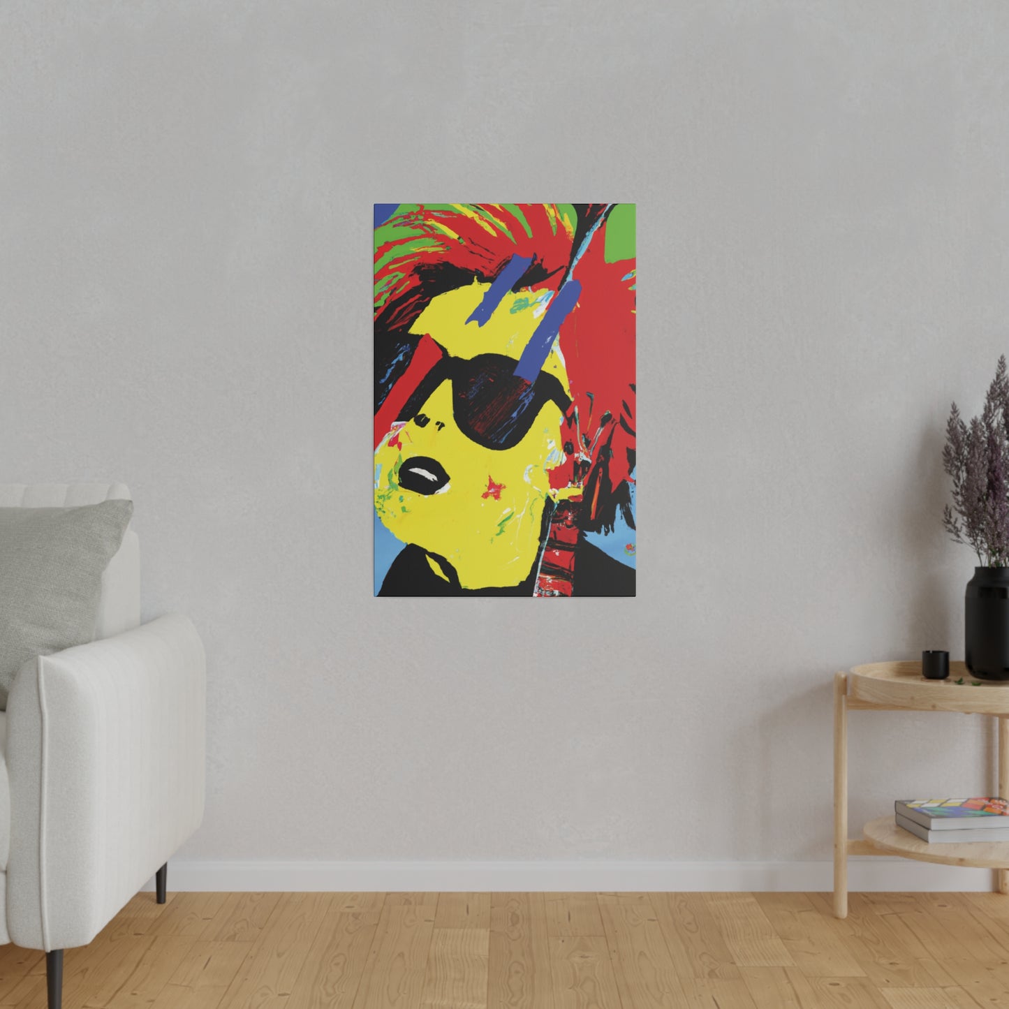 7482U - Rockstar Painting Print | Face | Abstract | Poster | Home Decor | Wall Art | Music Art | Canvas