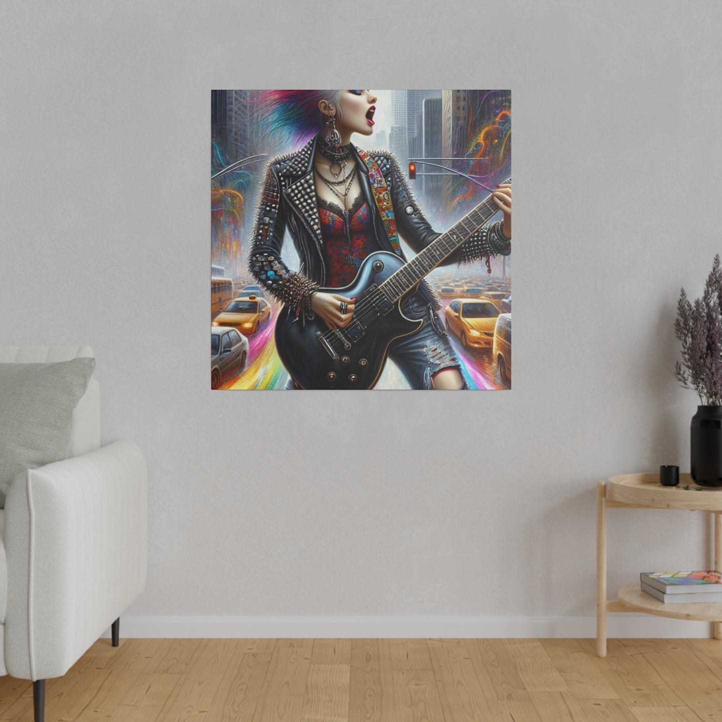 7301Z - Rockstar Oil Painting Style Print | Poster | Home Decor | Wall Art | Music Art | Canvas