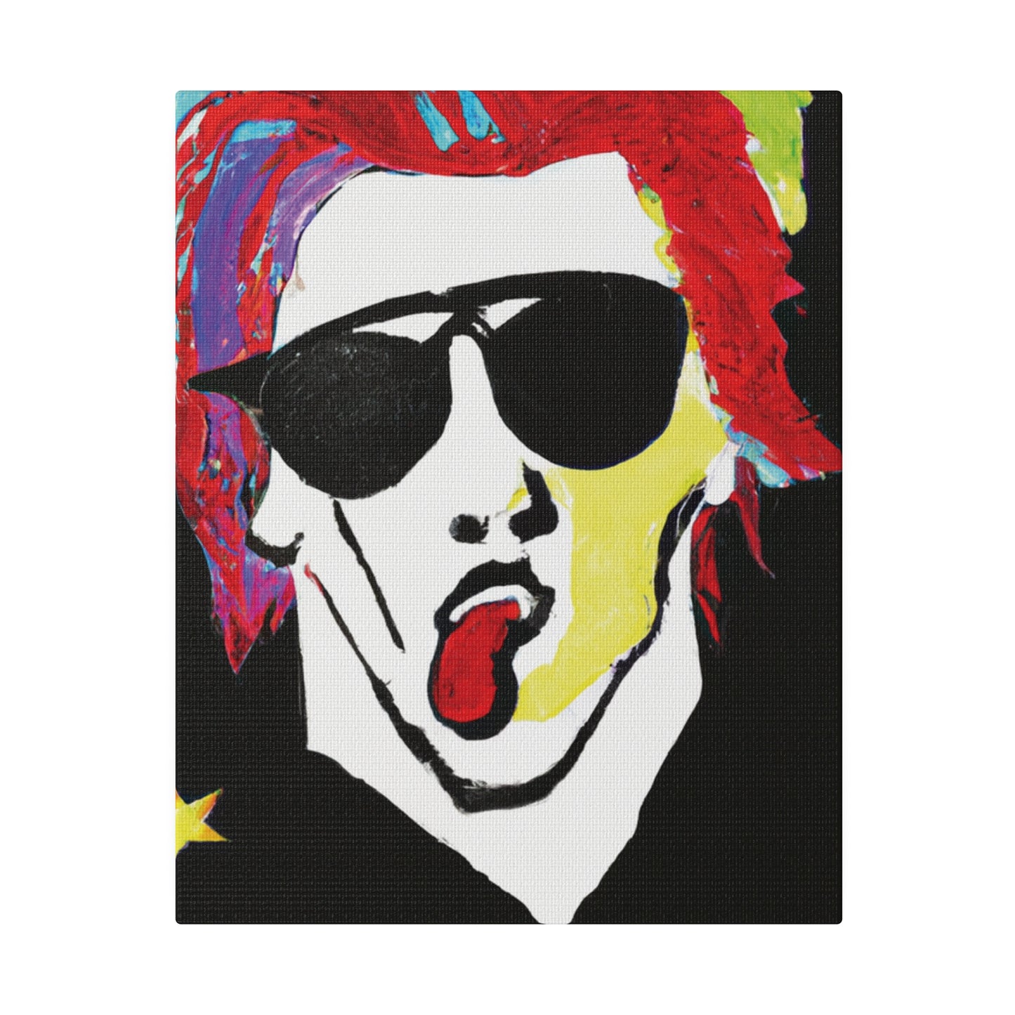 7799D - Rockstar Painting Print | Face | Abstract | Poster | Home Decor | Wall Art | Music Art | Canvas