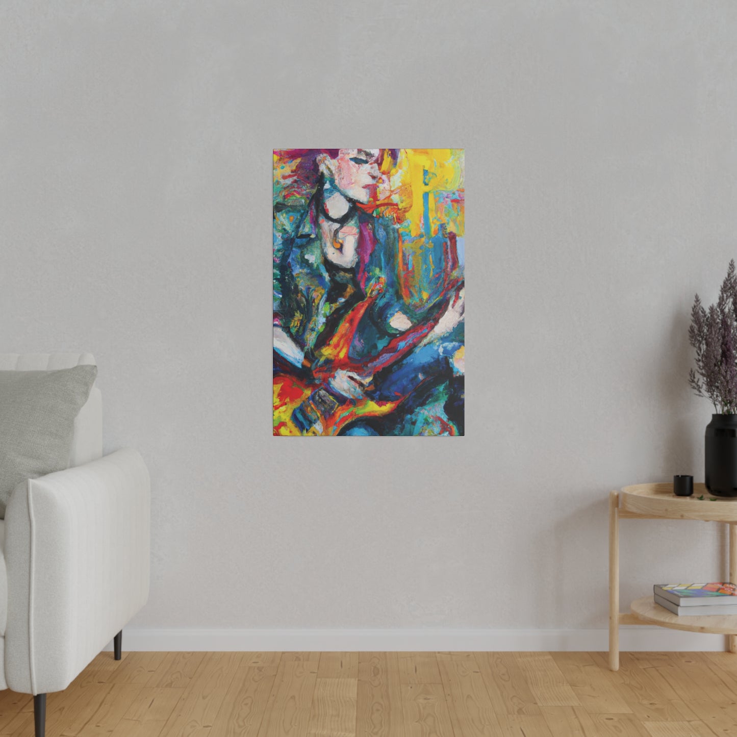 3497T - Rockstar Oil Painting Style Print | Poster | Home Decor | Wall Art | Music Art | Canvas