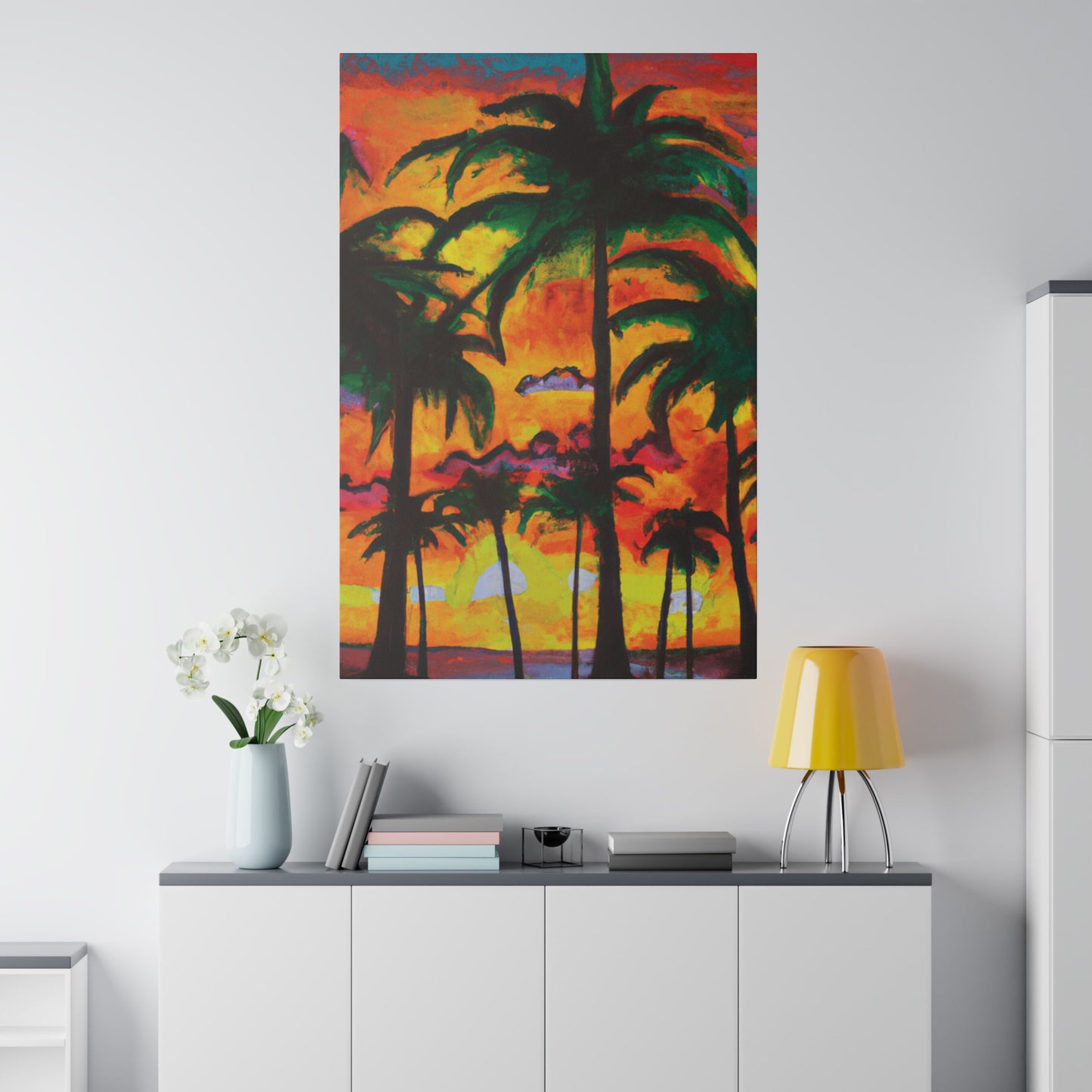 5820T - Miami Beach Sunset Painting Print | Miami | Beach | Sunset | Poster | Home Decor | Wall Art | Canvas