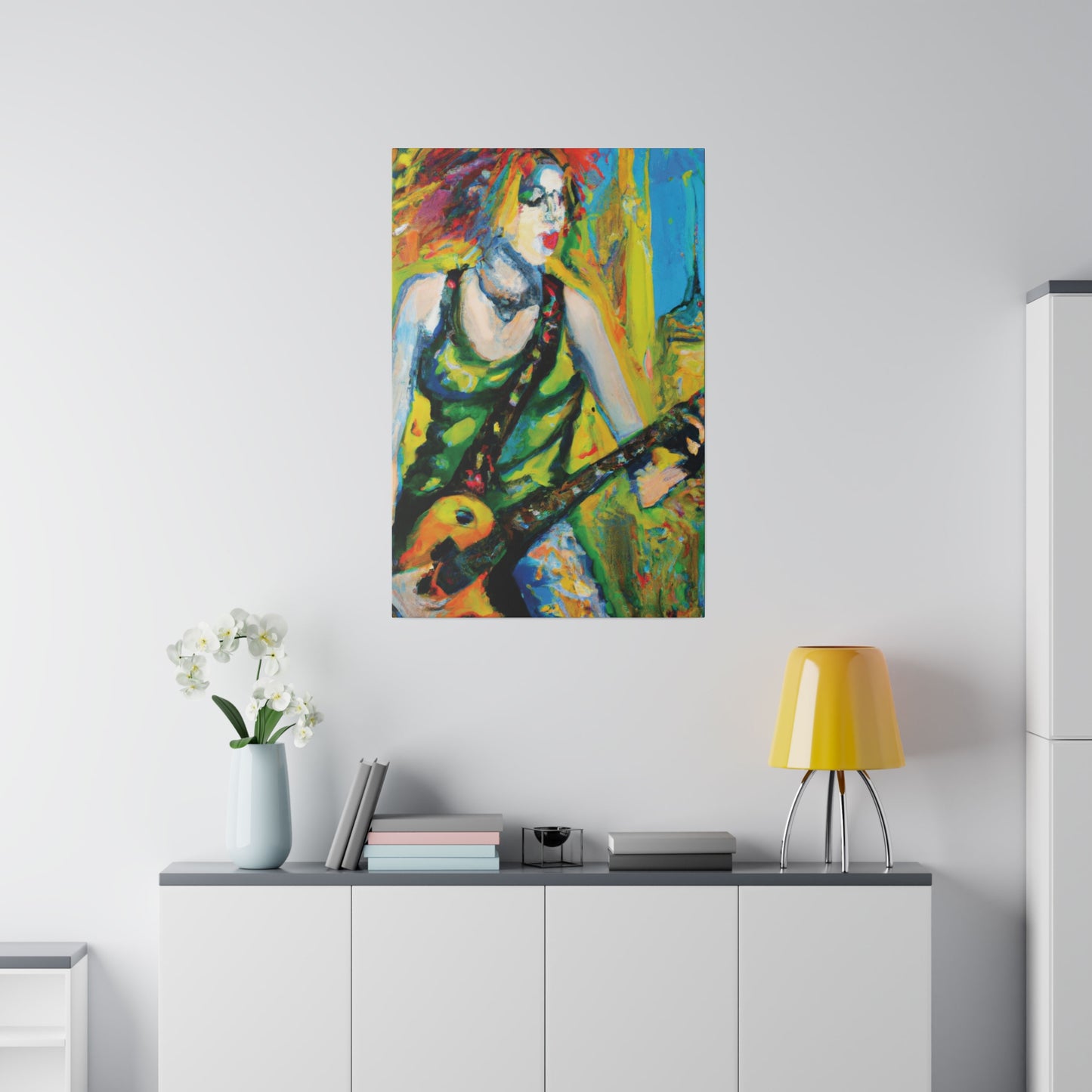 4713C - Rockstar Oil Painting Style Print | Poster | Home Decor | Wall Art | Music Art | Canvas