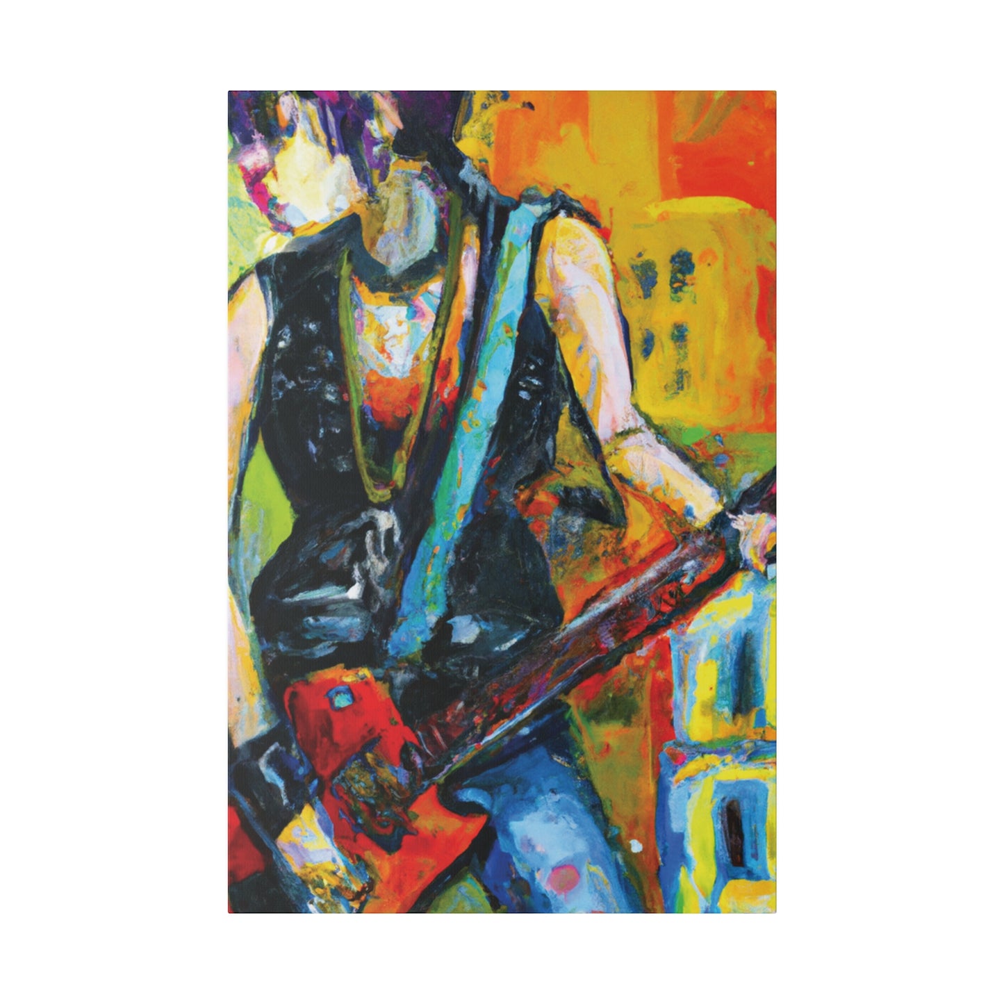 4336U - Rockstar Oil Painting Style Print | Poster | Home Decor | Wall Art | Music Art | Canvas