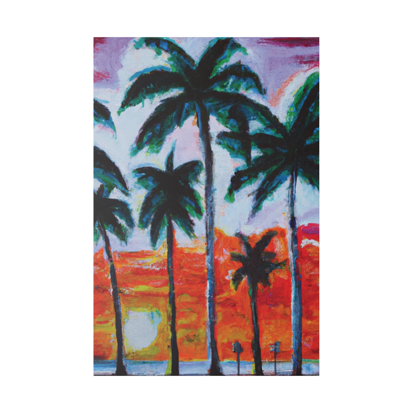 5398G - Miami Beach Sunset Painting Print | Miami | Beach | Sunset | Poster | Home Decor | Wall Art | Canvas