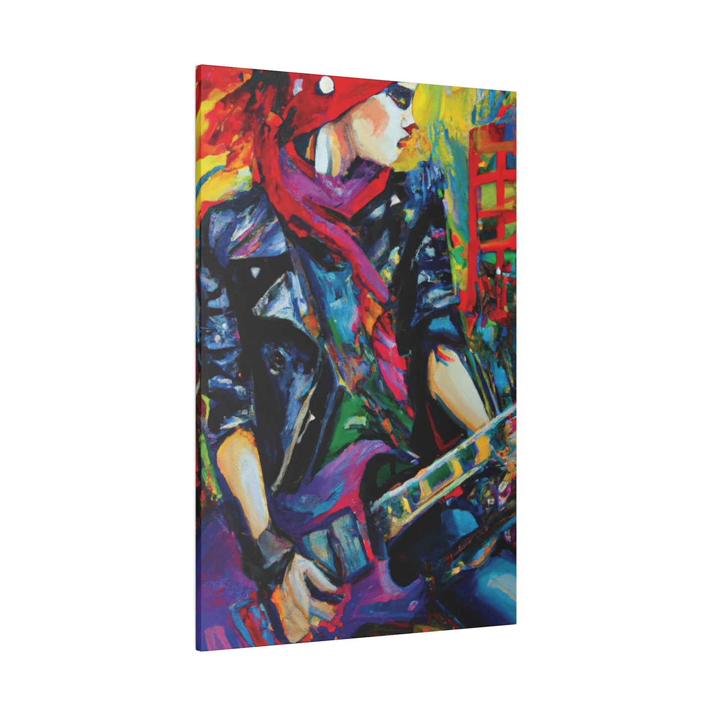 9413L - Rockstar Oil Painting Style Print | Poster | Home Decor | Wall Art | Music Art | Canvas