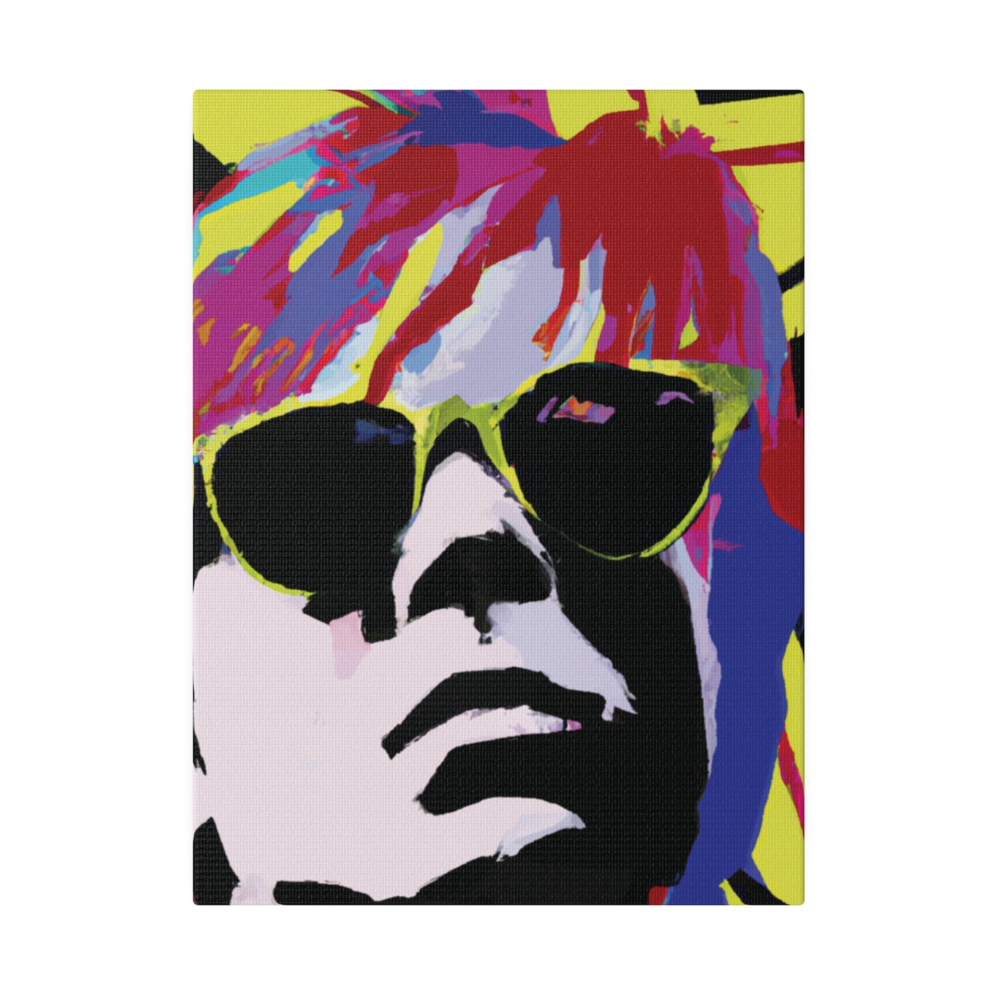 2184J - Rockstar Painting Print | Face | Abstract | Poster | Home Decor | Wall Art | Music Art | Canvas