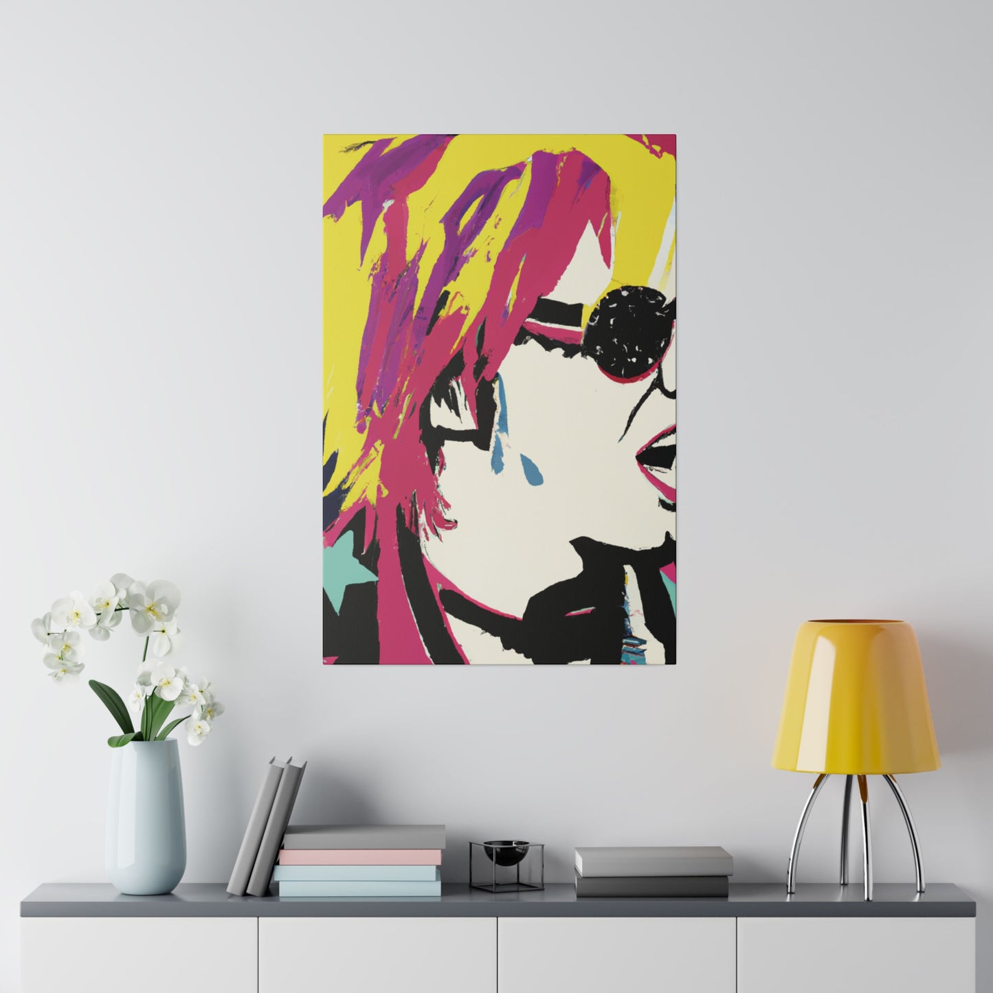 1794Z - Rockstar Painting Print | Face | Abstract | Poster | Home Decor | Wall Art | Music Art | Canvas