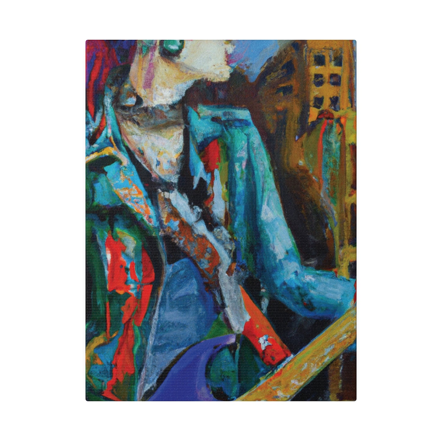 8911G - Rockstar Oil Painting Style Print | Poster | Home Decor | Wall Art | Music Art | Canvas