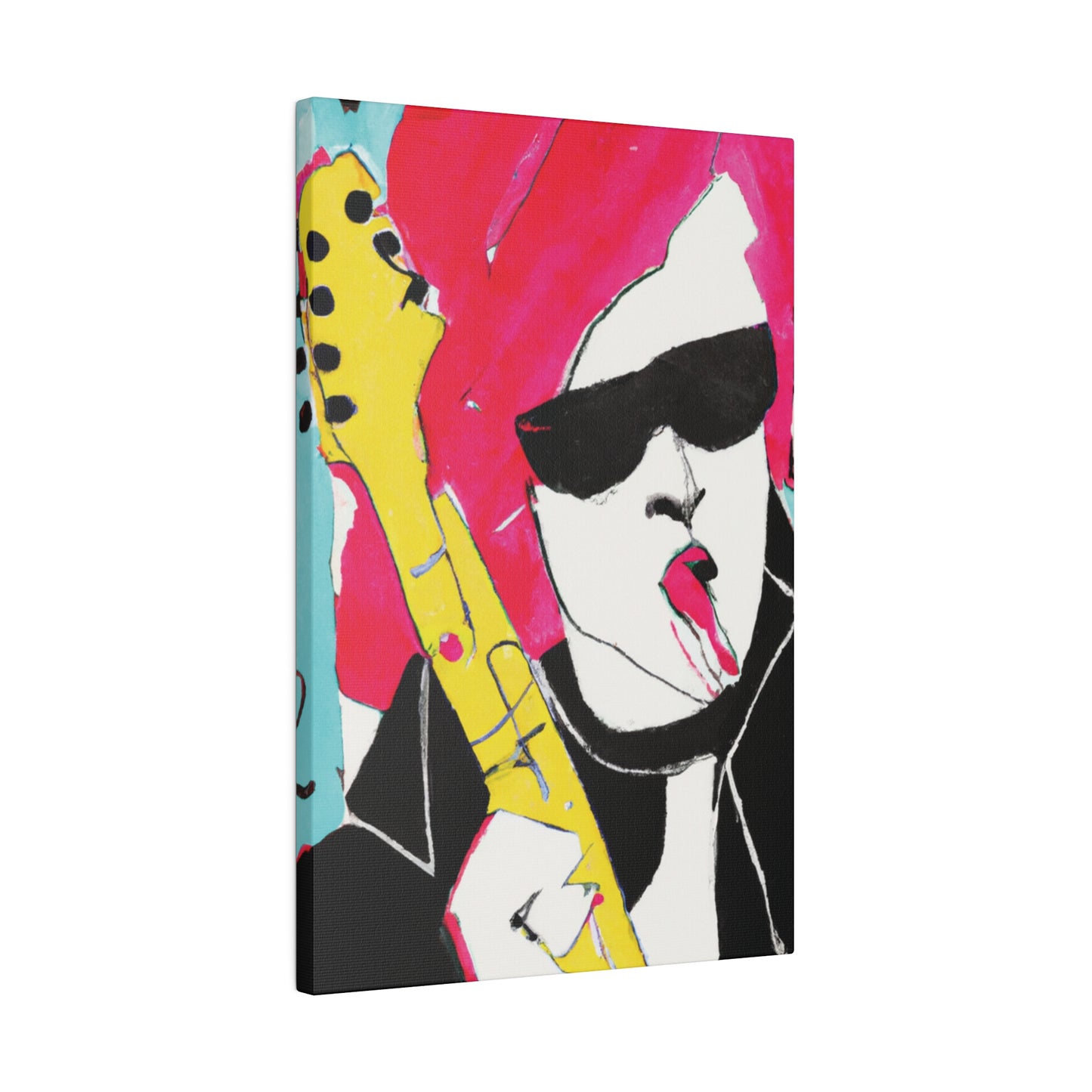 8791V - Rockstar Painting Print | Face | Abstract | Poster | Home Decor | Wall Art | Music Art | Canvas