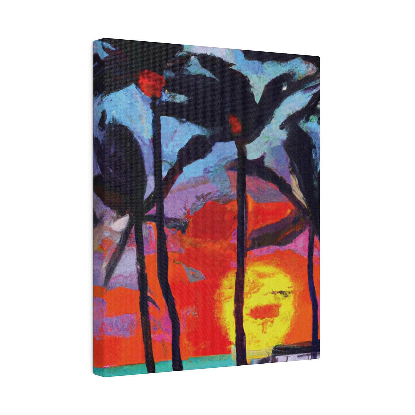 8407Q - Miami Beach Sunset Painting Print | Miami | Beach | Sunset | Poster | Home Decor | Wall Art | Canvas