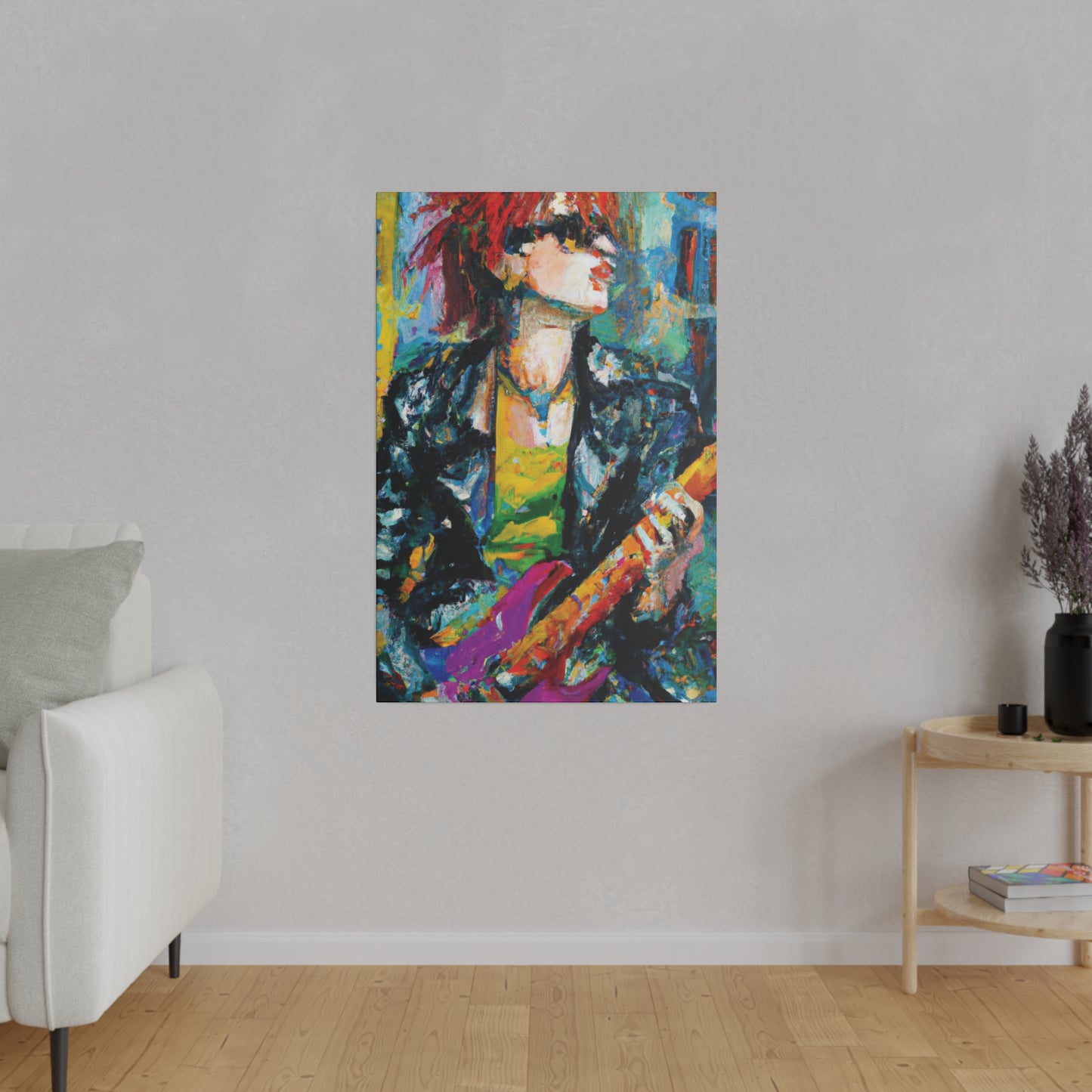 4638F - Rockstar Oil Painting Style Print | Poster | Home Decor | Wall Art | Music Art | Canvas