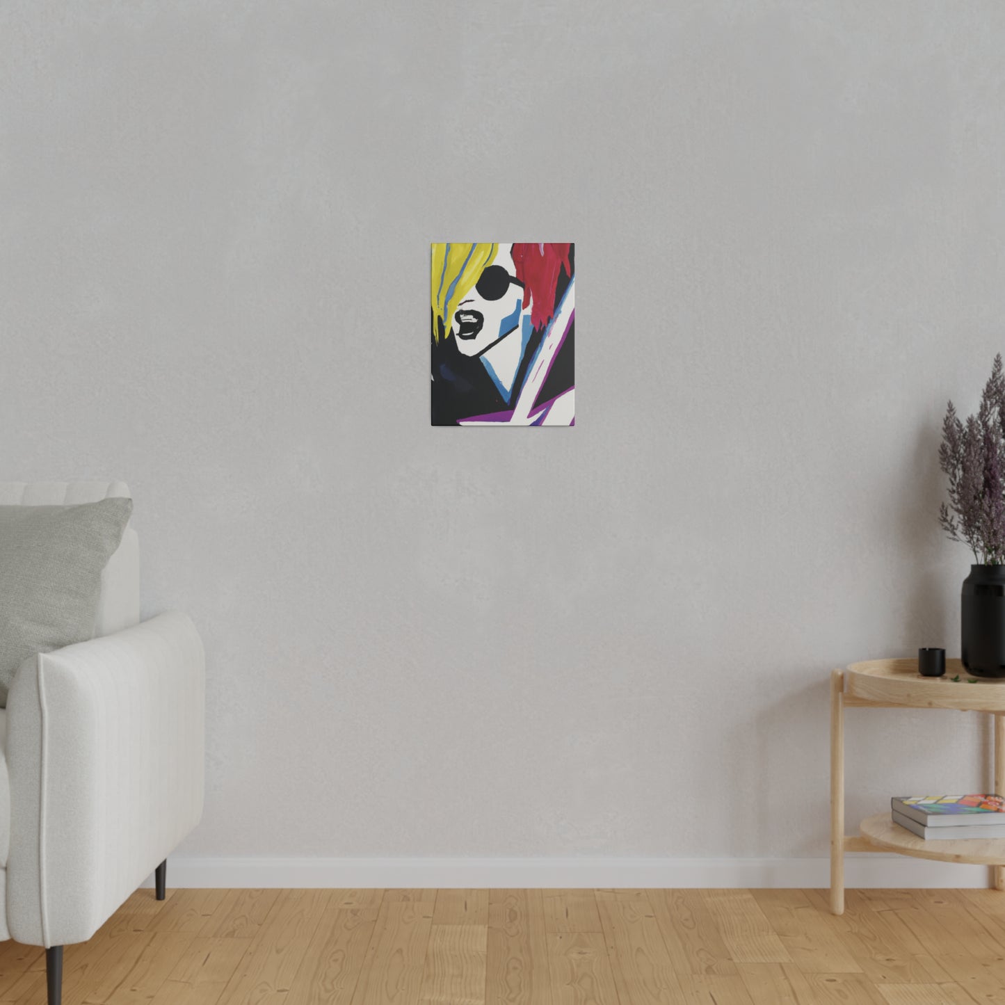 8784F - Rockstar Painting Print | Face | Abstract | Poster | Home Decor | Wall Art | Music Art | Canvas
