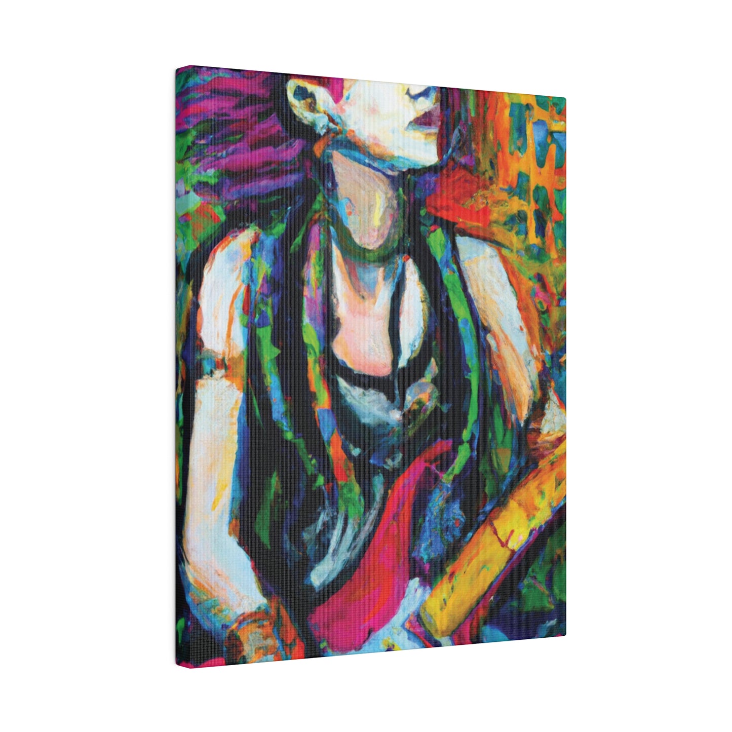 9572N - Rockstar Oil Painting Style Print | Poster | Home Decor | Wall Art | Music Art | Canvas