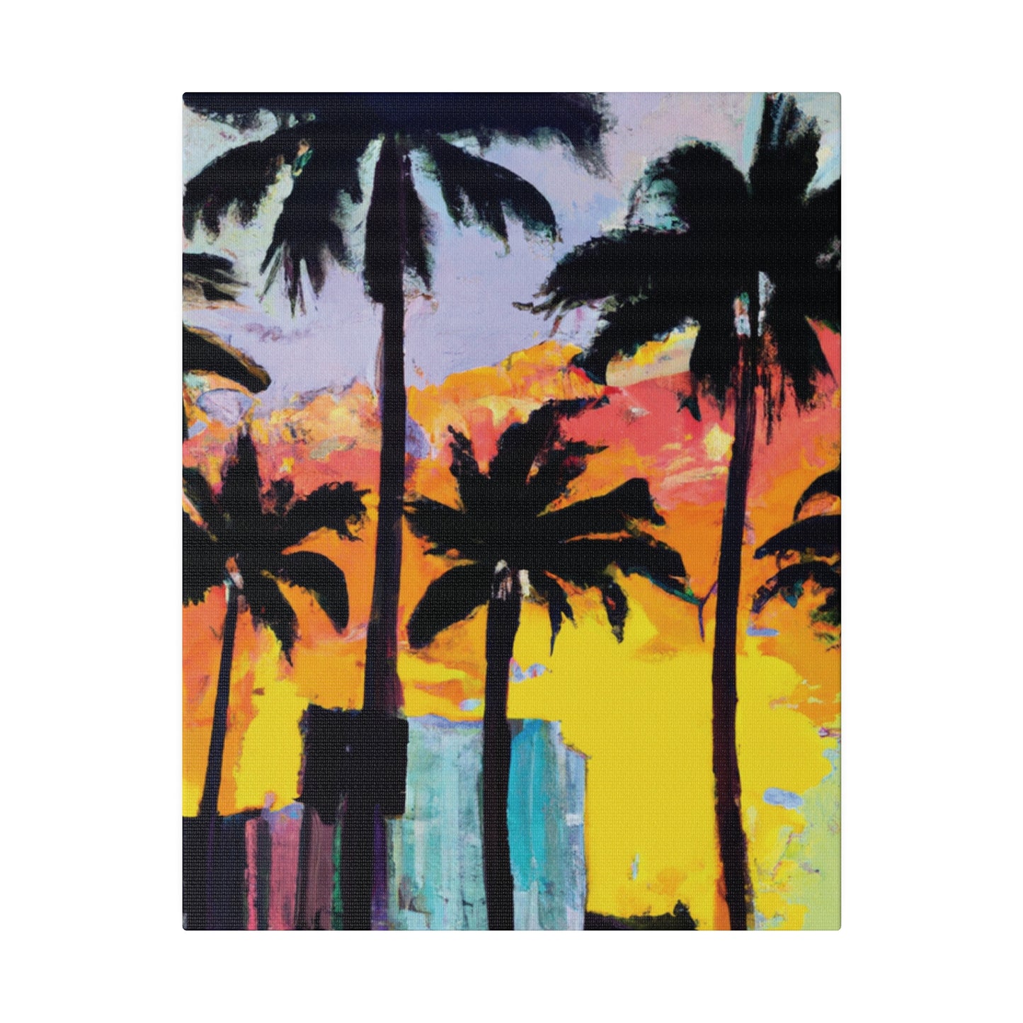 10266L - Miami Beach Sunset Painting Print | Miami | Beach | Sunset | Poster | Home Decor | Wall Art | Canvas