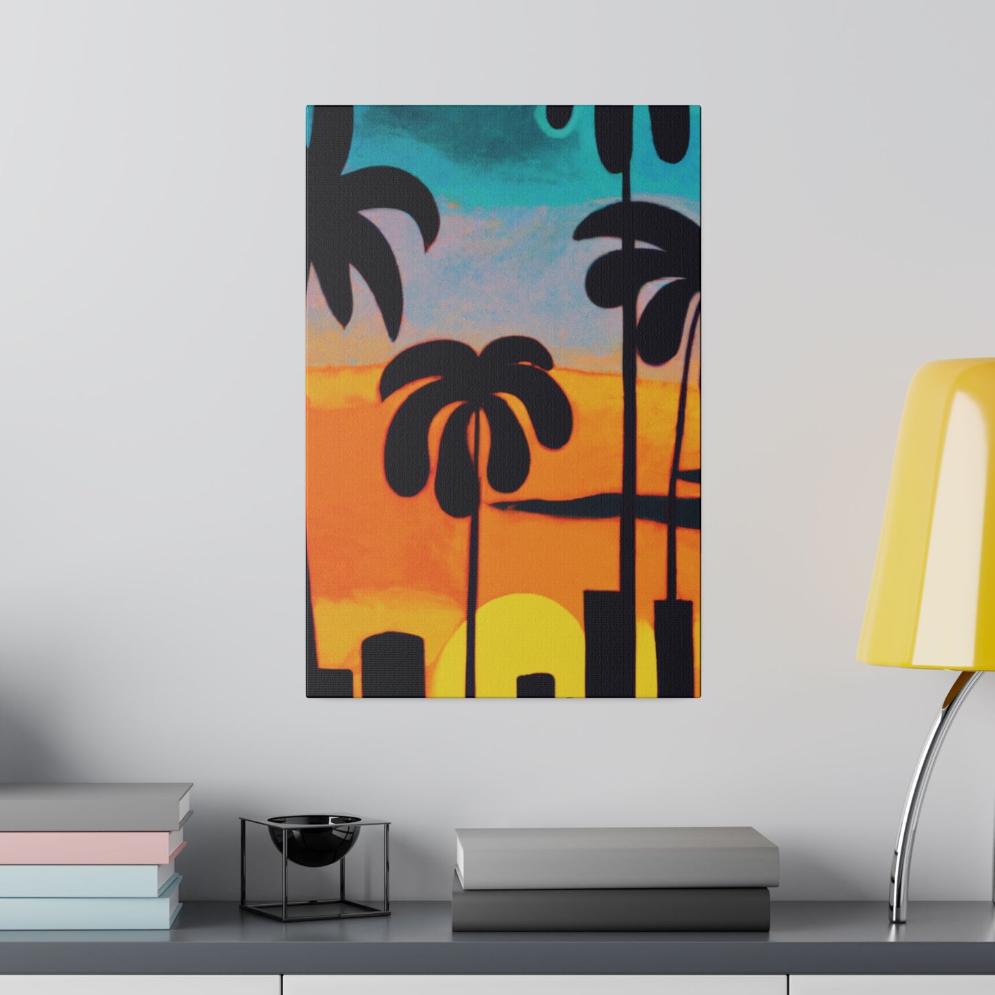 6878U - Miami Beach Sunset Painting Print | Miami | Beach | Sunset | Poster | Home Decor | Wall Art | Canvas