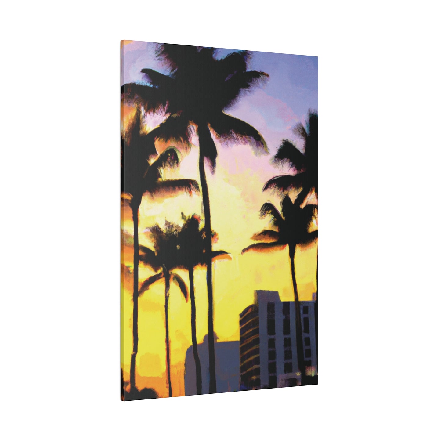 9691V - Miami Beach Sunset Painting Print | Miami | Beach | Sunset | Poster | Home Decor | Wall Art | Canvas