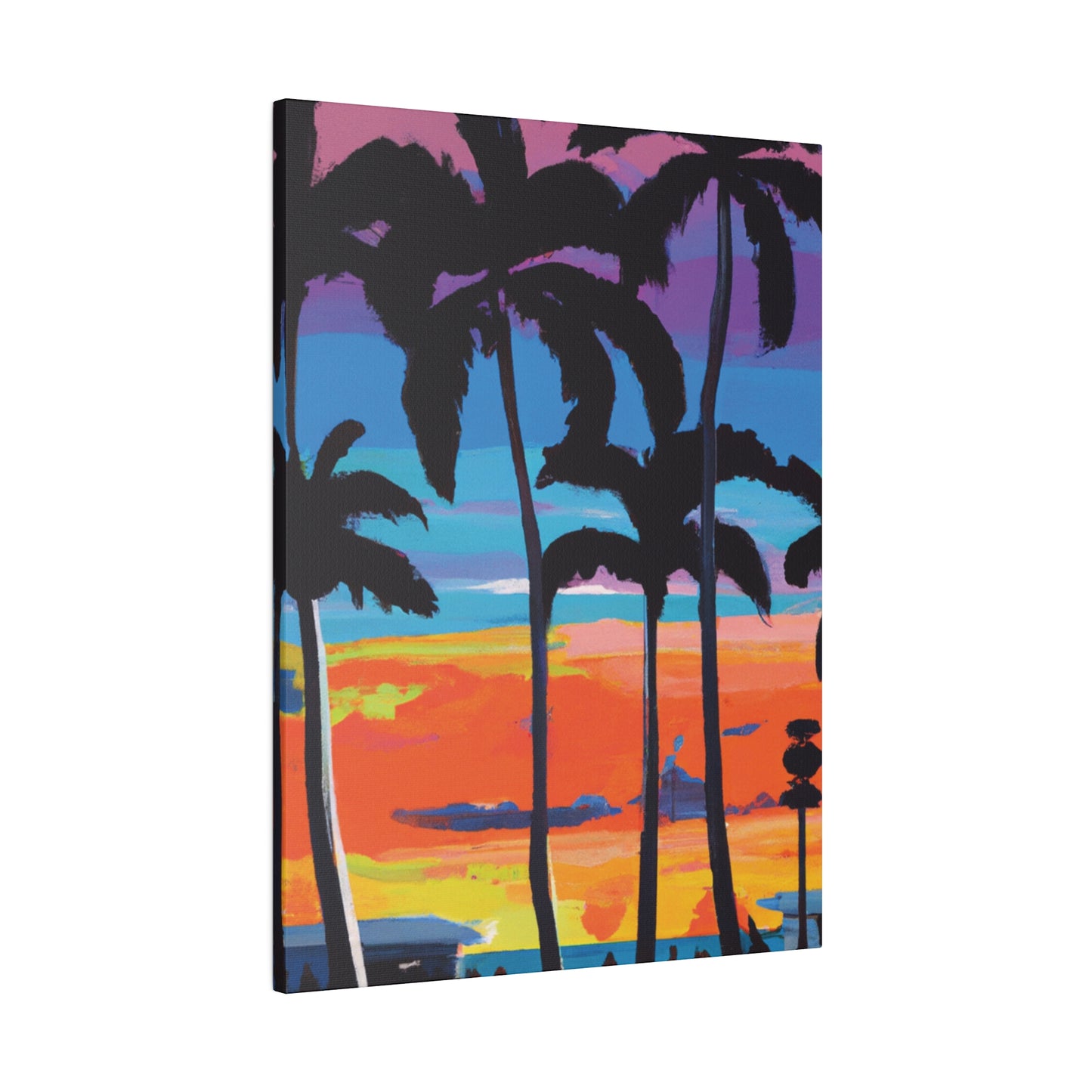 7891V - Miami Beach Sunset Painting Print | Miami | Beach | Sunset | Poster | Home Decor | Wall Art | Canvas