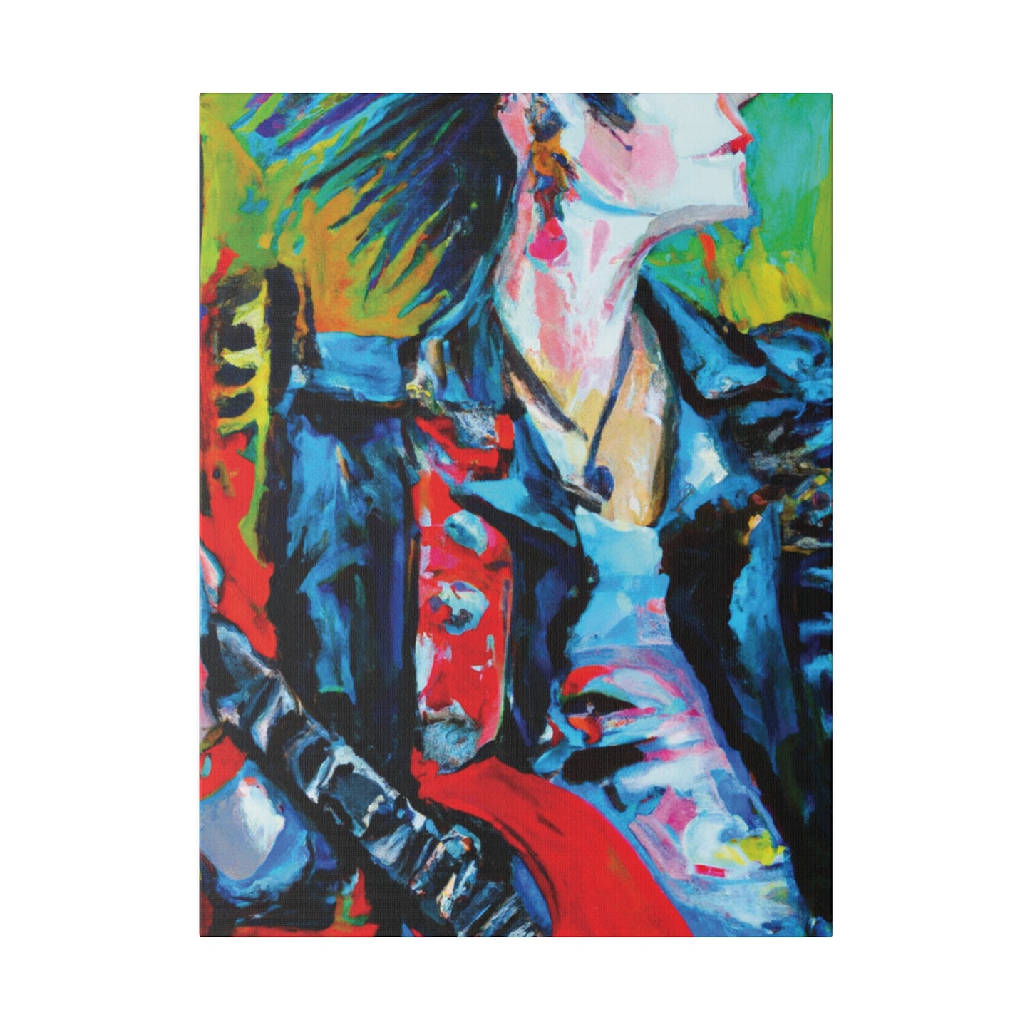 4109T - Rockstar Oil Painting Style Print | Poster | Home Decor | Wall Art | Music Art | Canvas